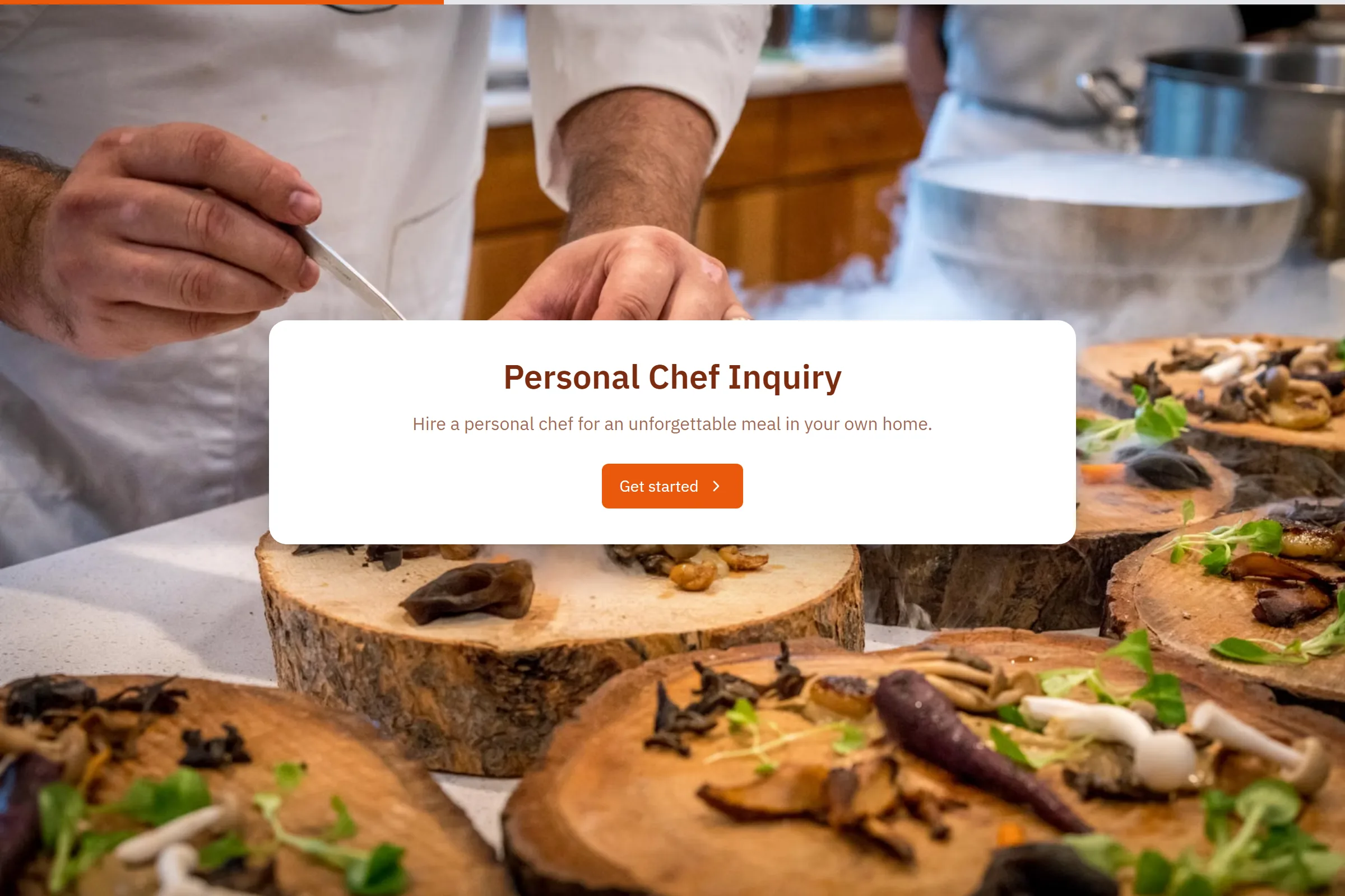 Personal Chef Inquiry template preview