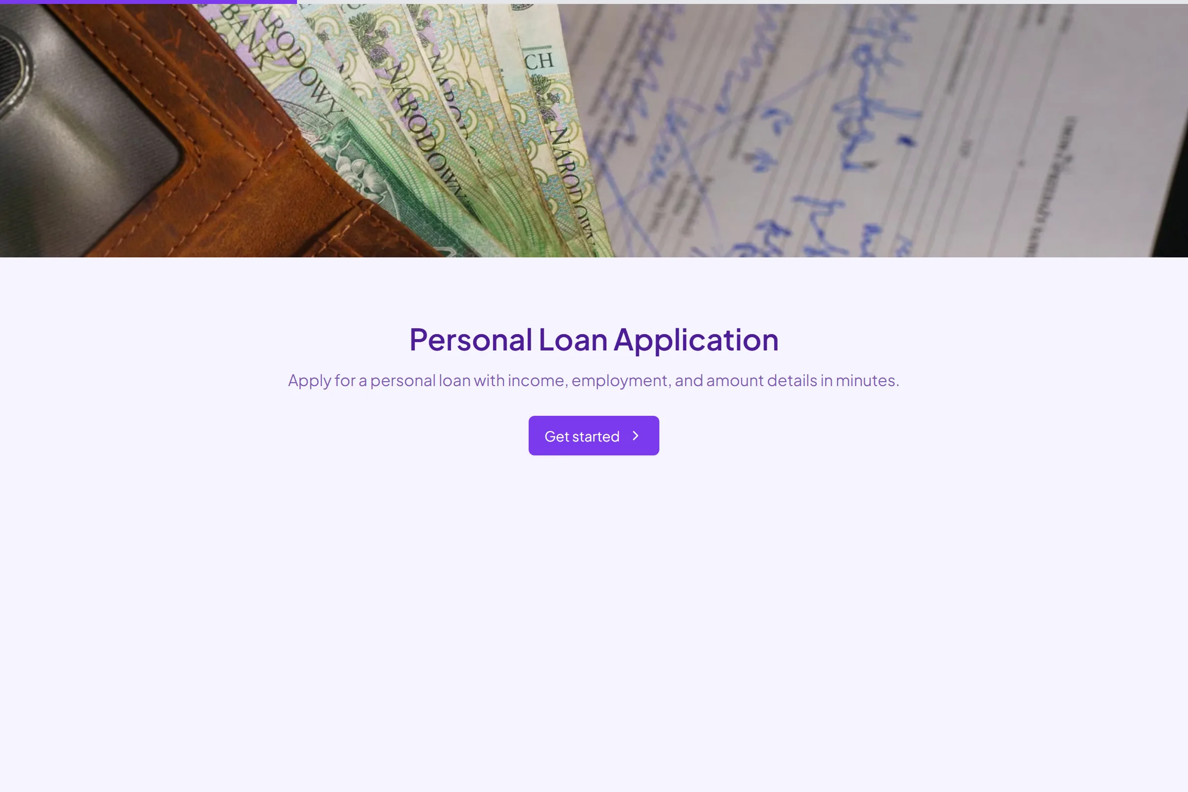 Personal Loan Application template preview