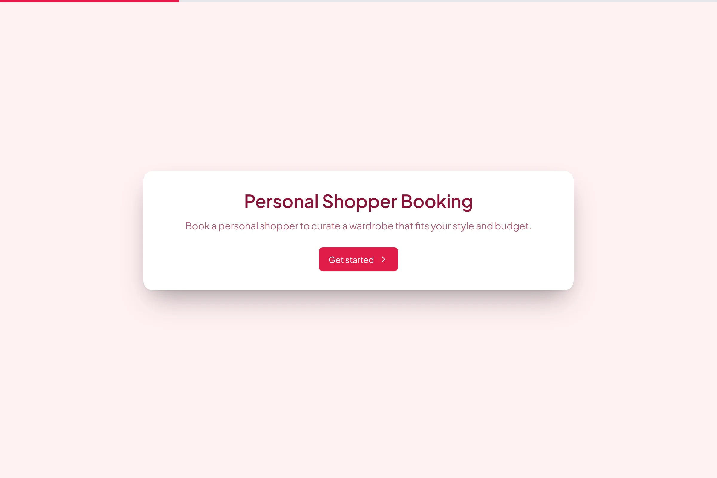 Personal Shopper Booking template preview