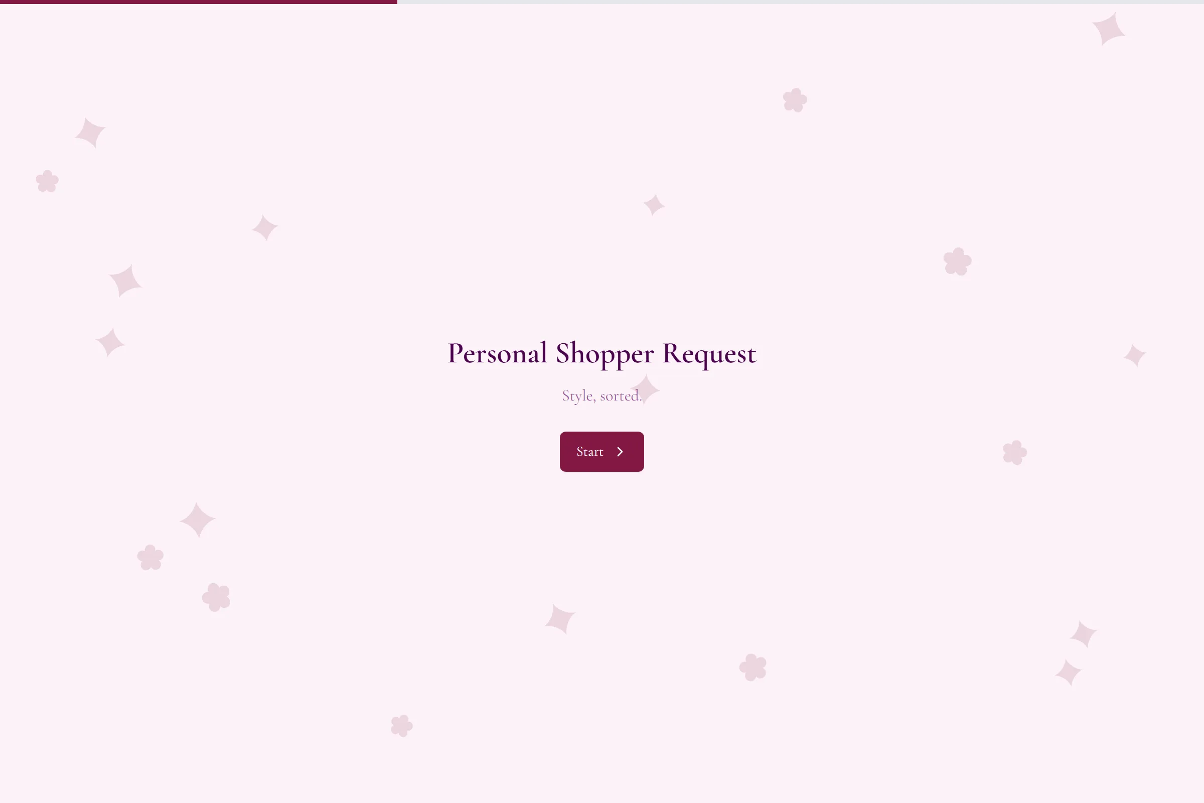 Personal Shopper Request template preview