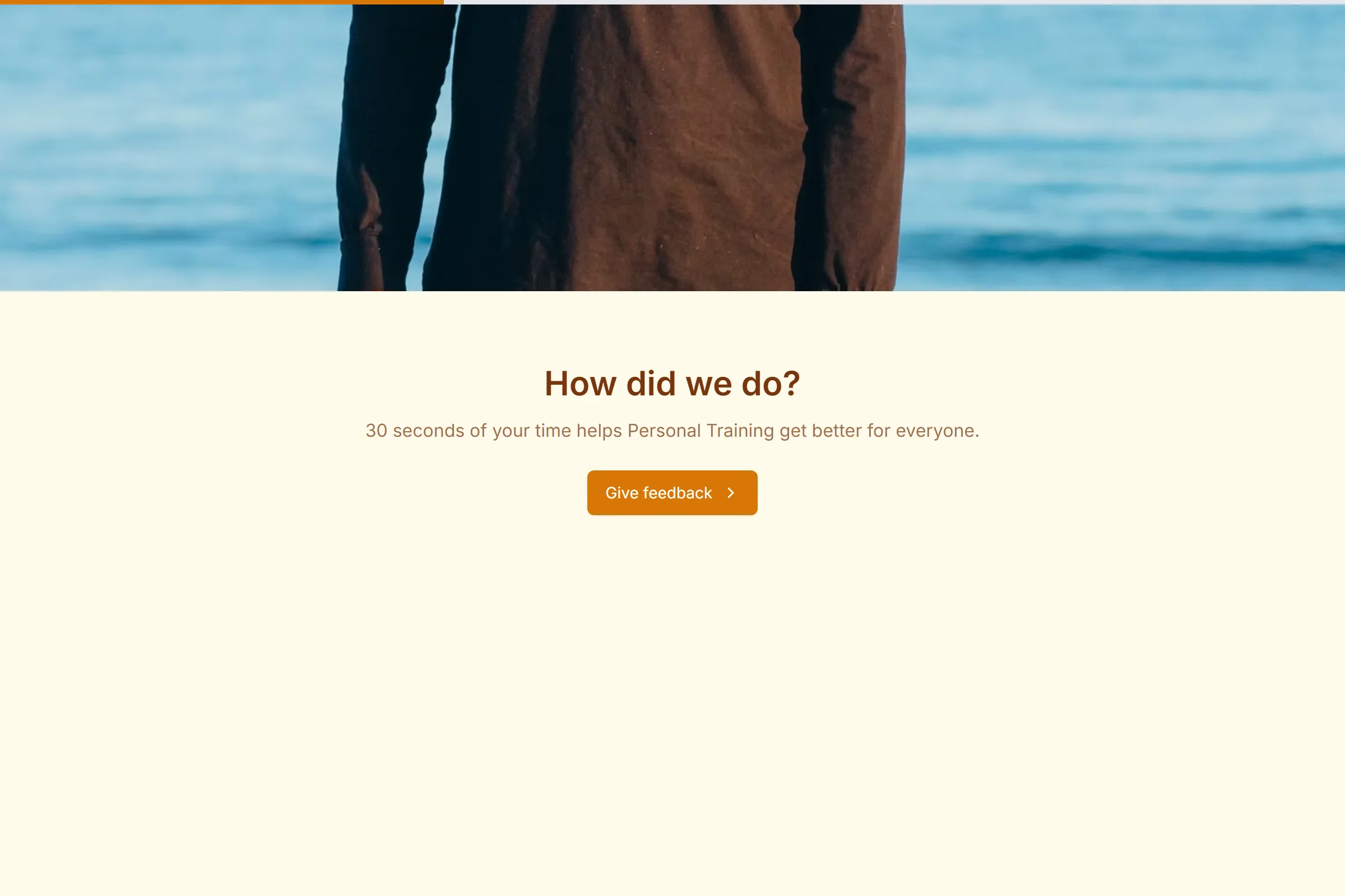 Personal Training Quick Feedback template preview