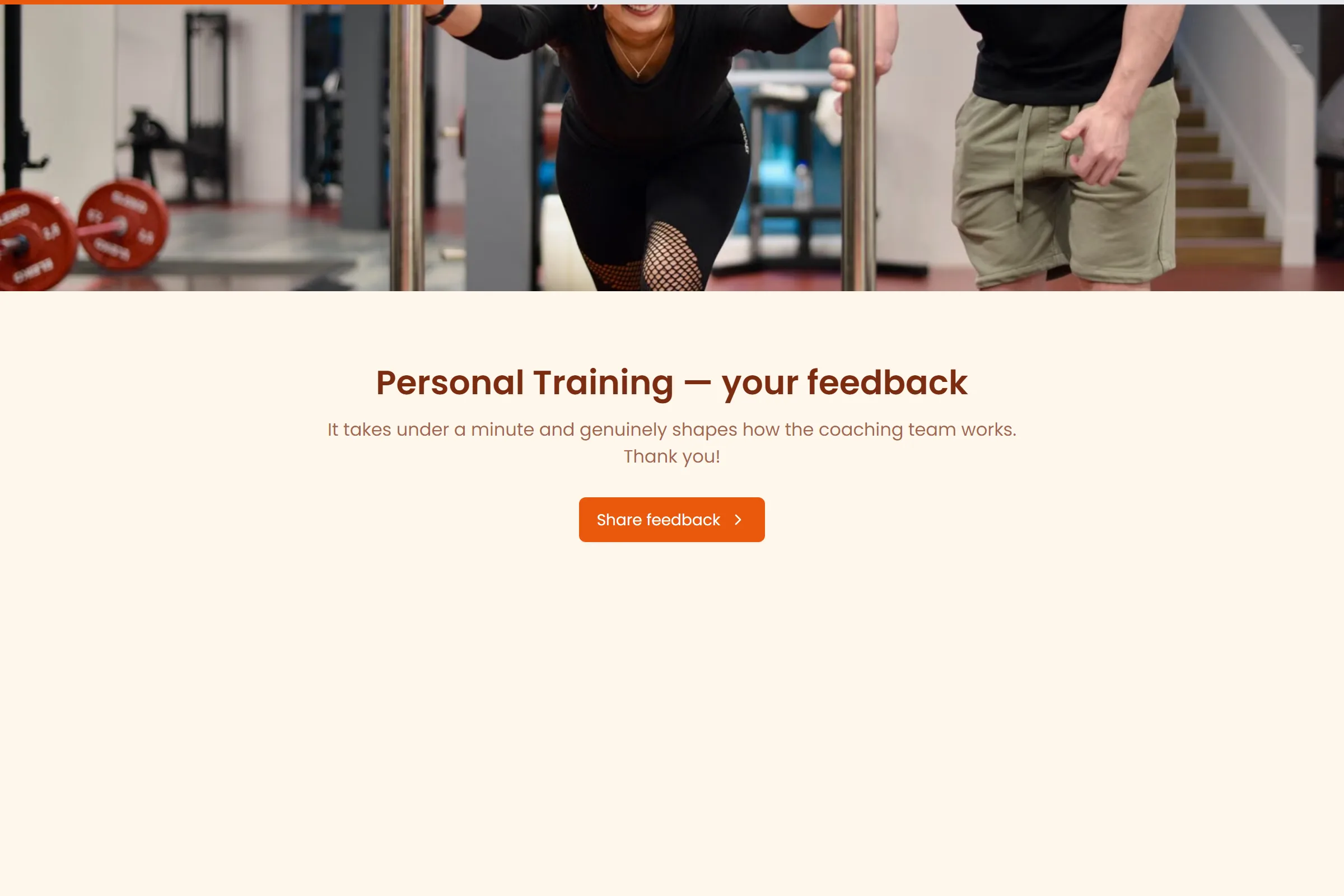 Personal Training Satisfaction Survey template preview