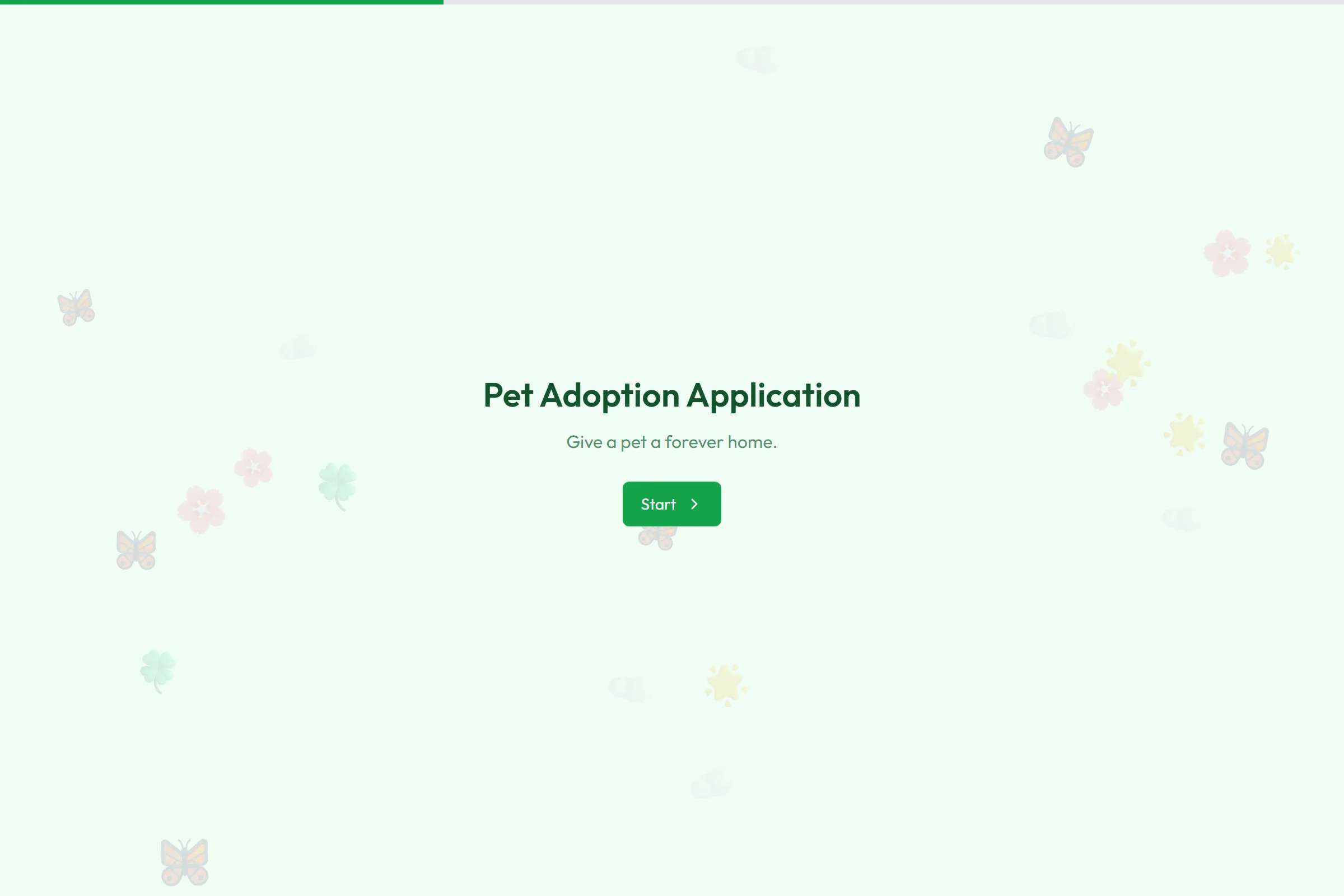 Pet Adoption Application template preview