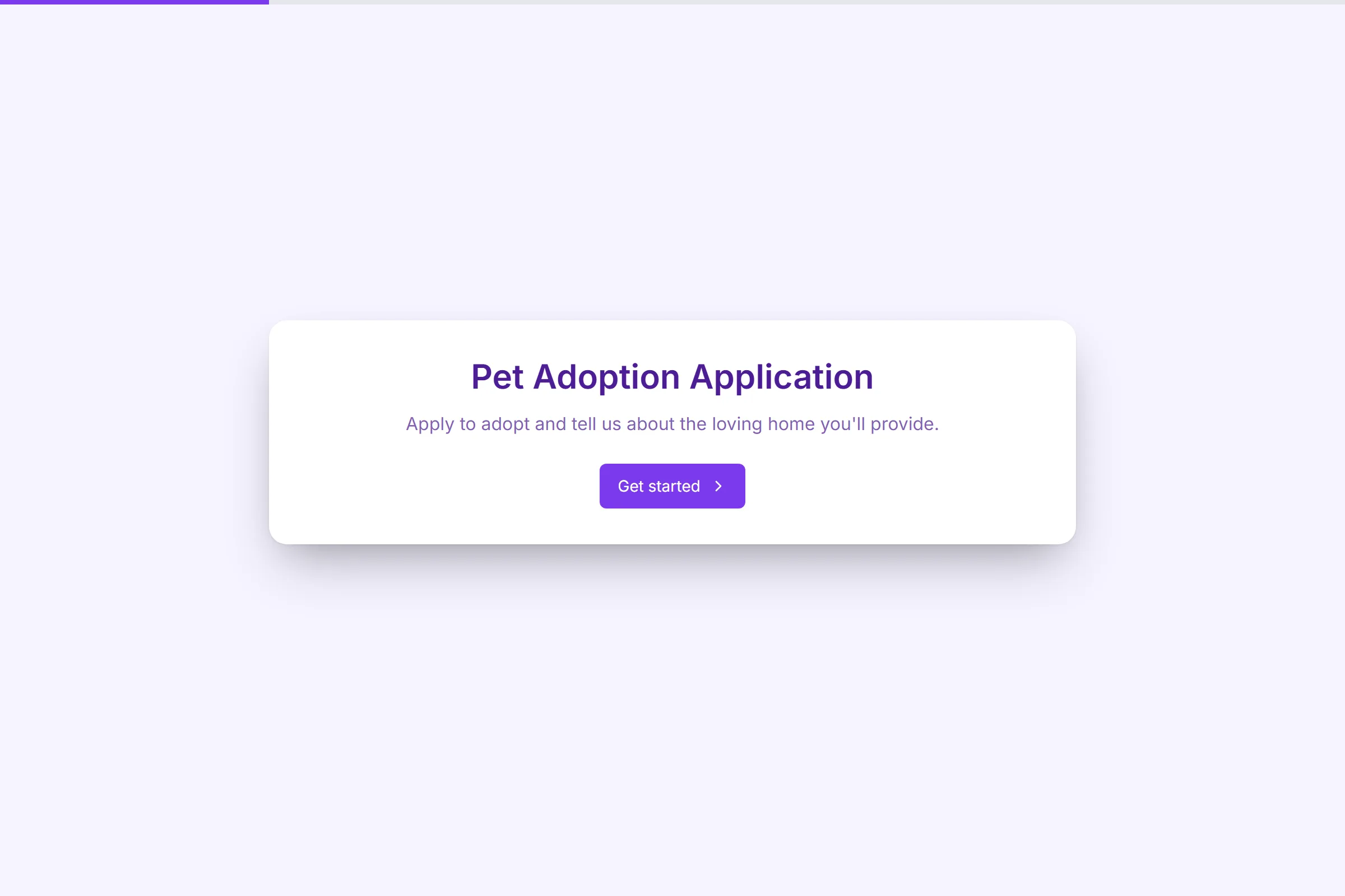 Pet Adoption Application template preview