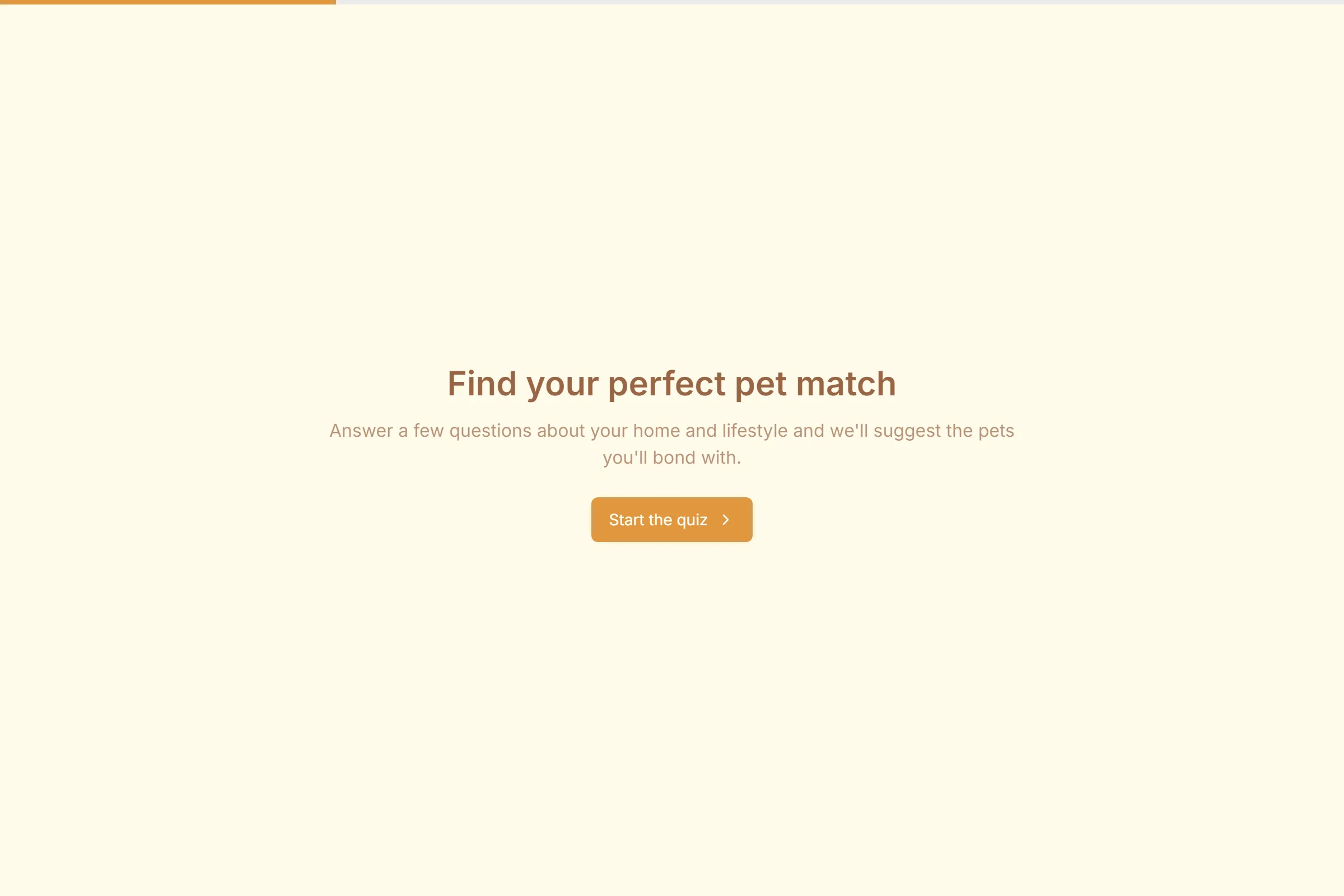 Pet Adoption Compatibility Quiz preview