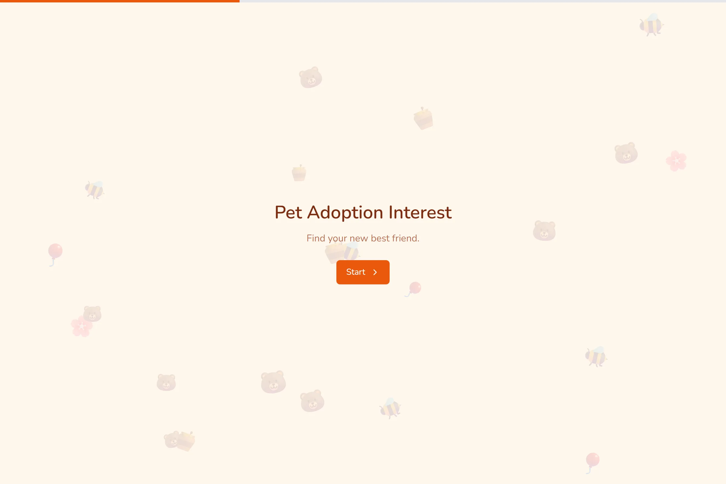 Pet Adoption Interest template preview