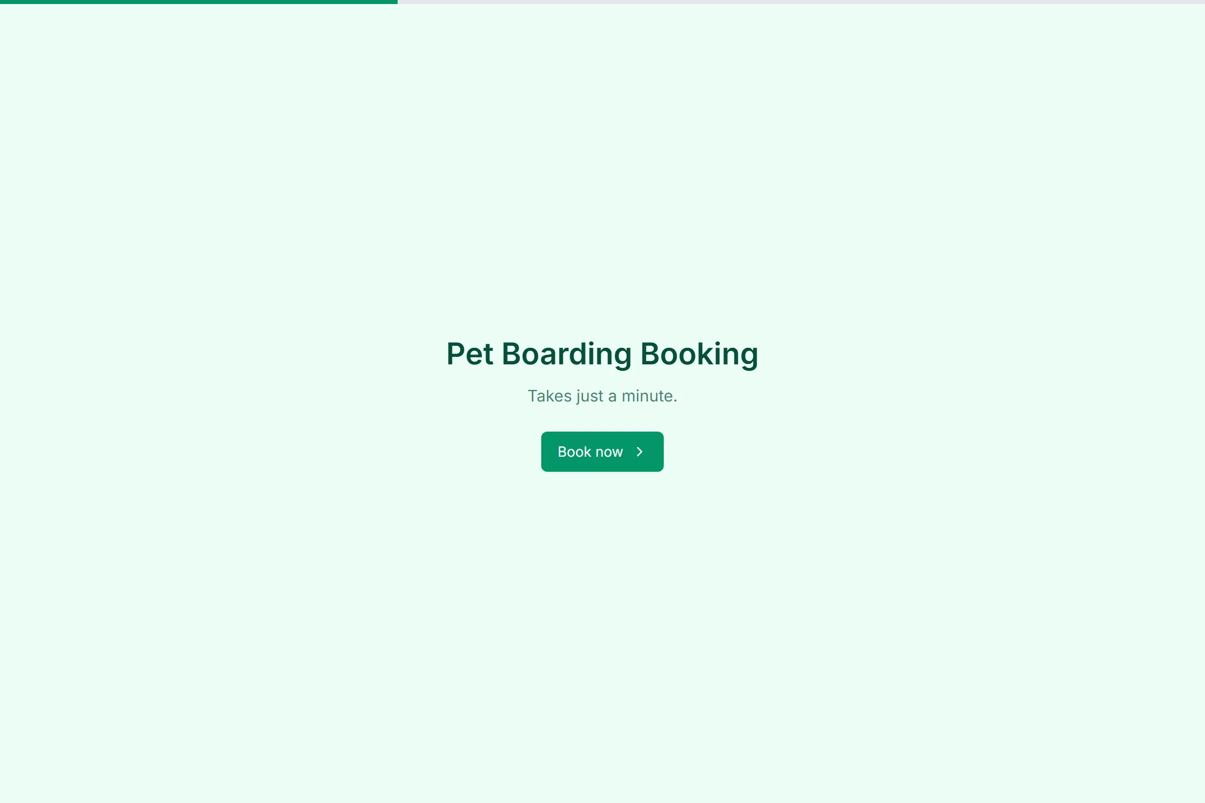 Pet Boarding Booking template preview