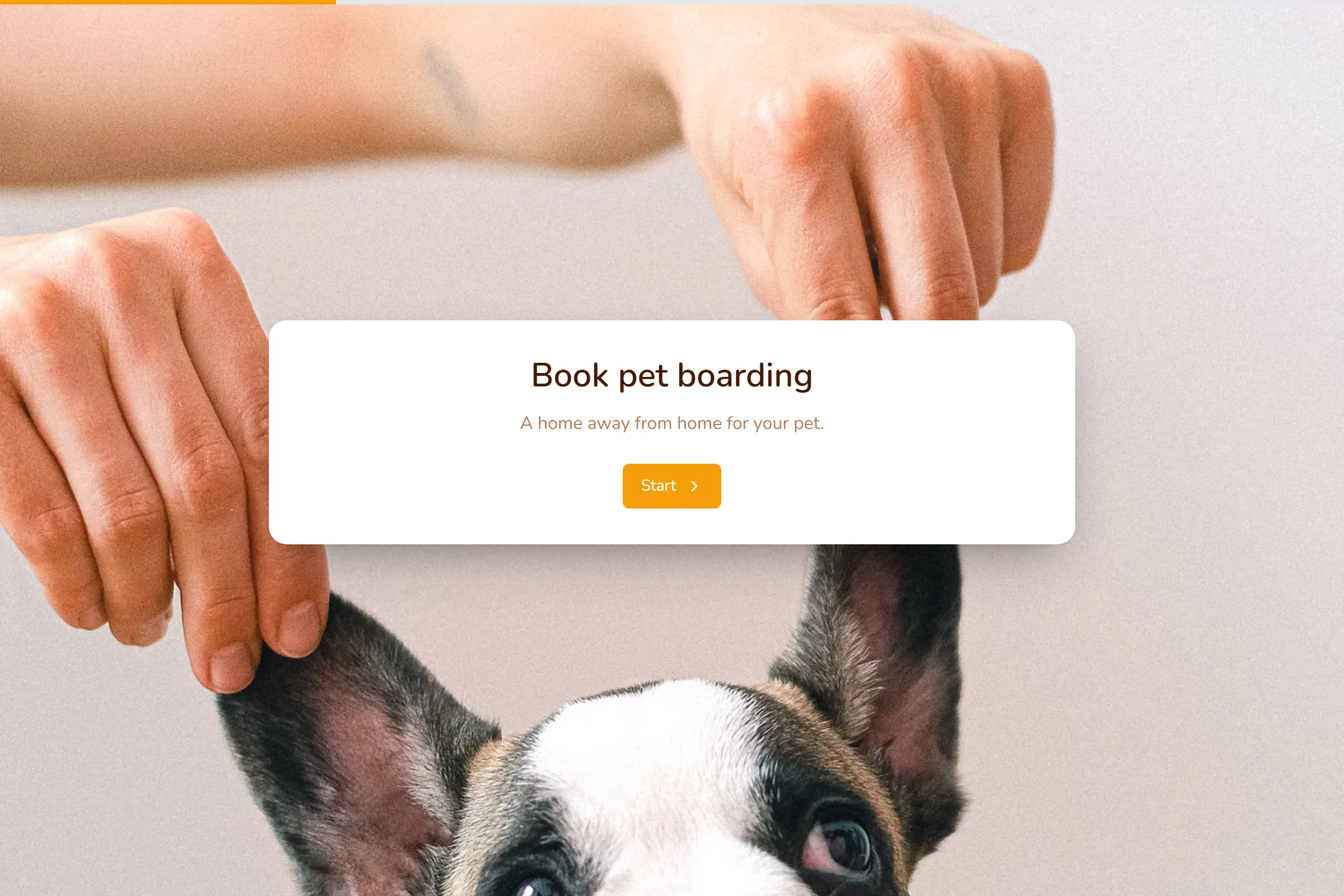 Pet Boarding Booking template preview