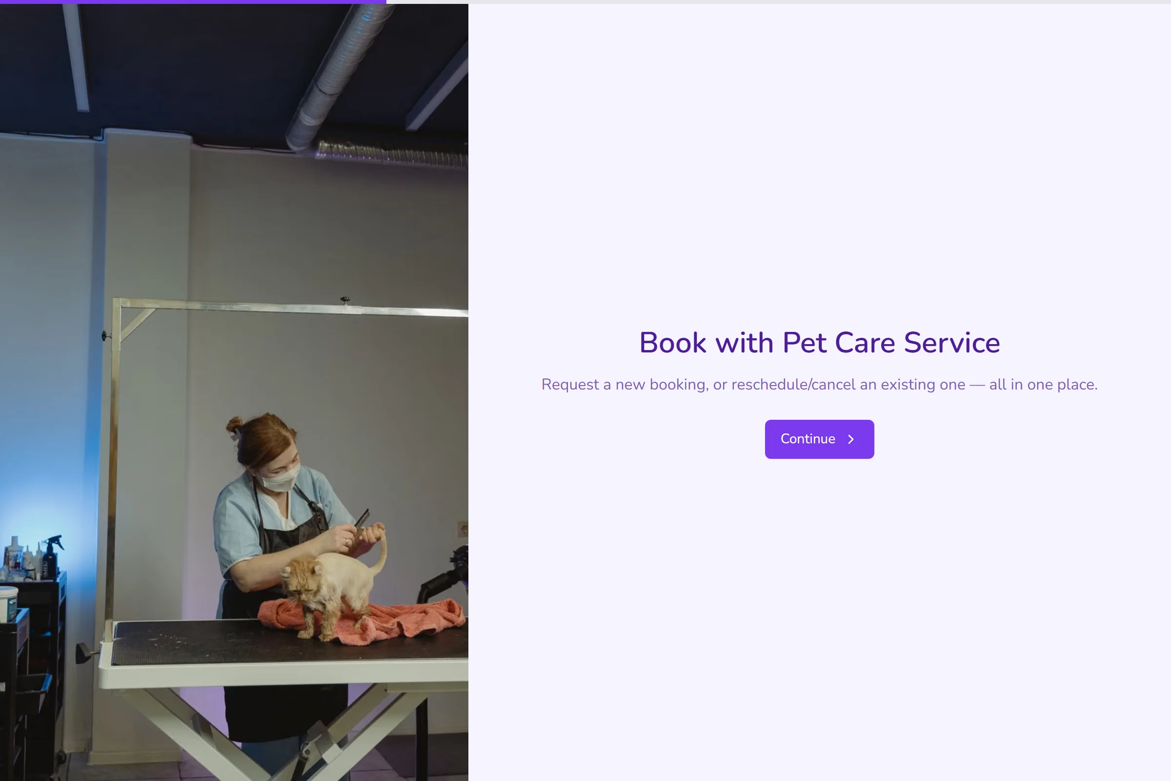 Pet Care Service Booking Request template preview