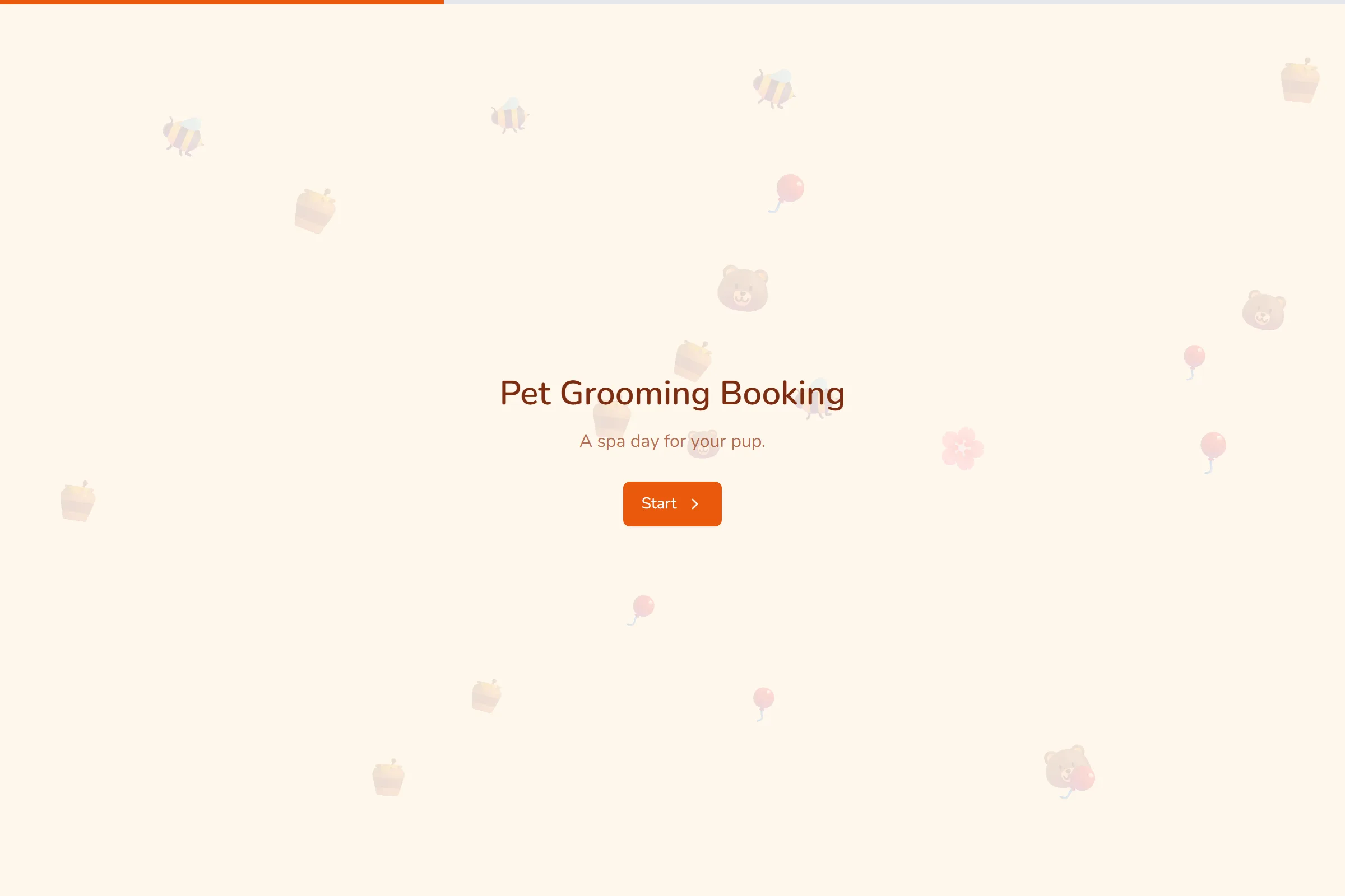 Pet Grooming Booking template preview