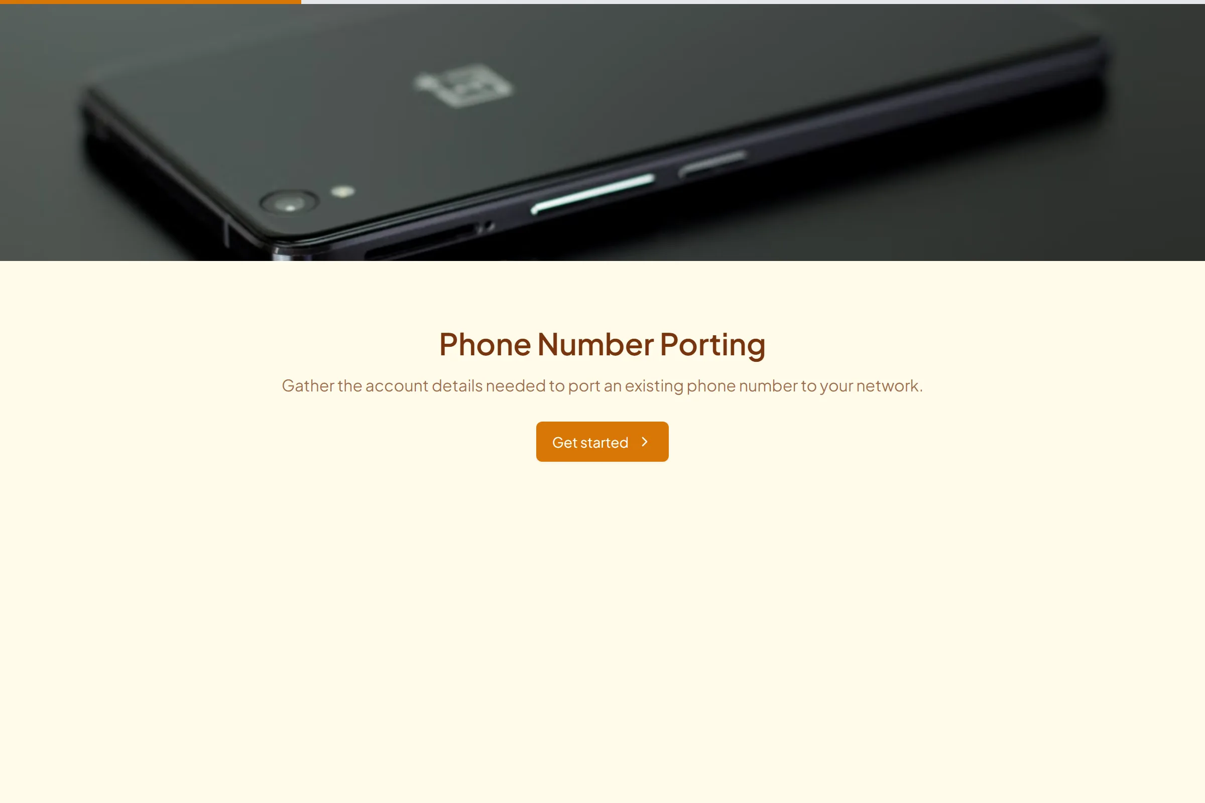 Phone Number Porting template preview