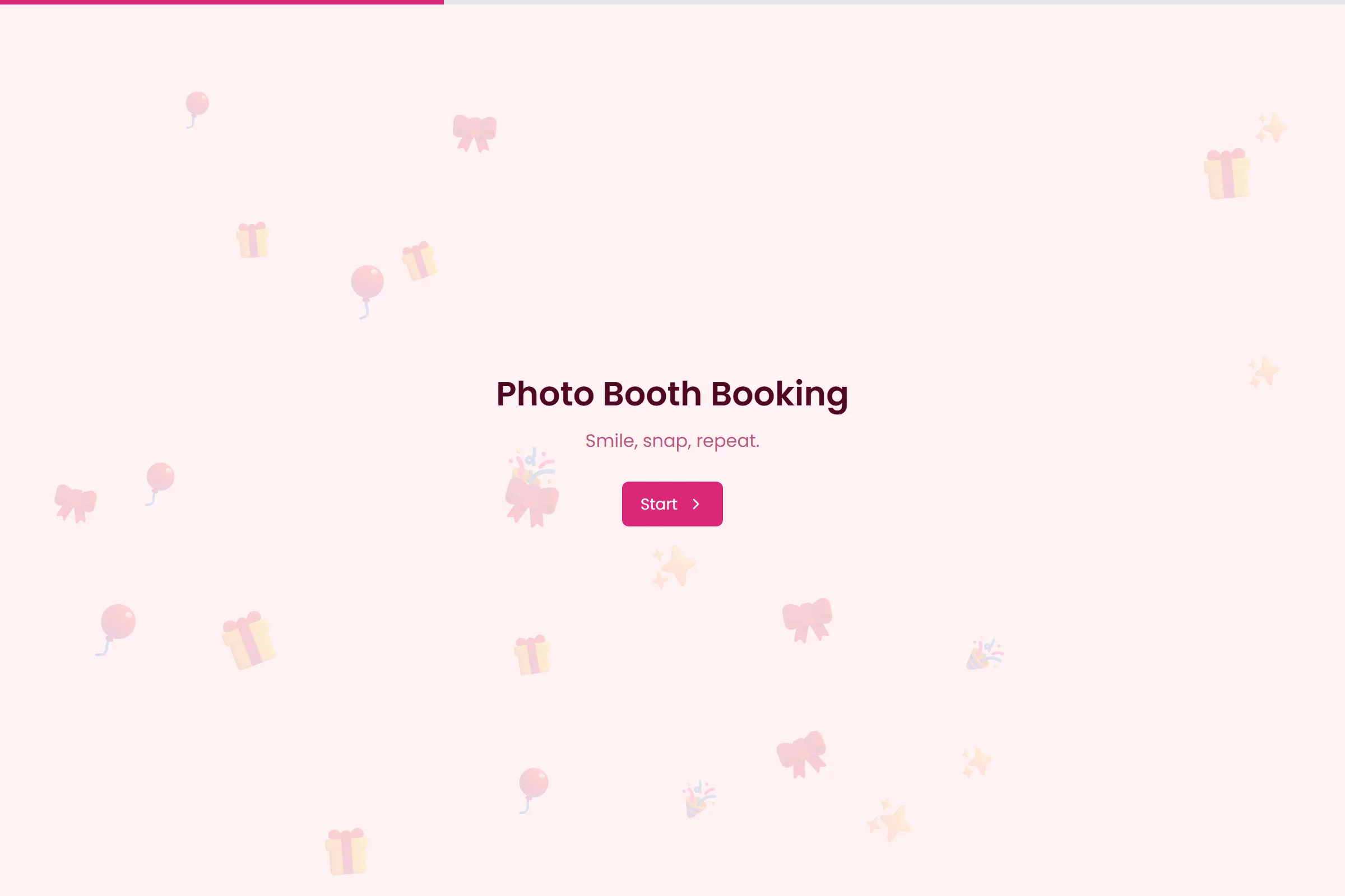 Photo Booth Booking template preview