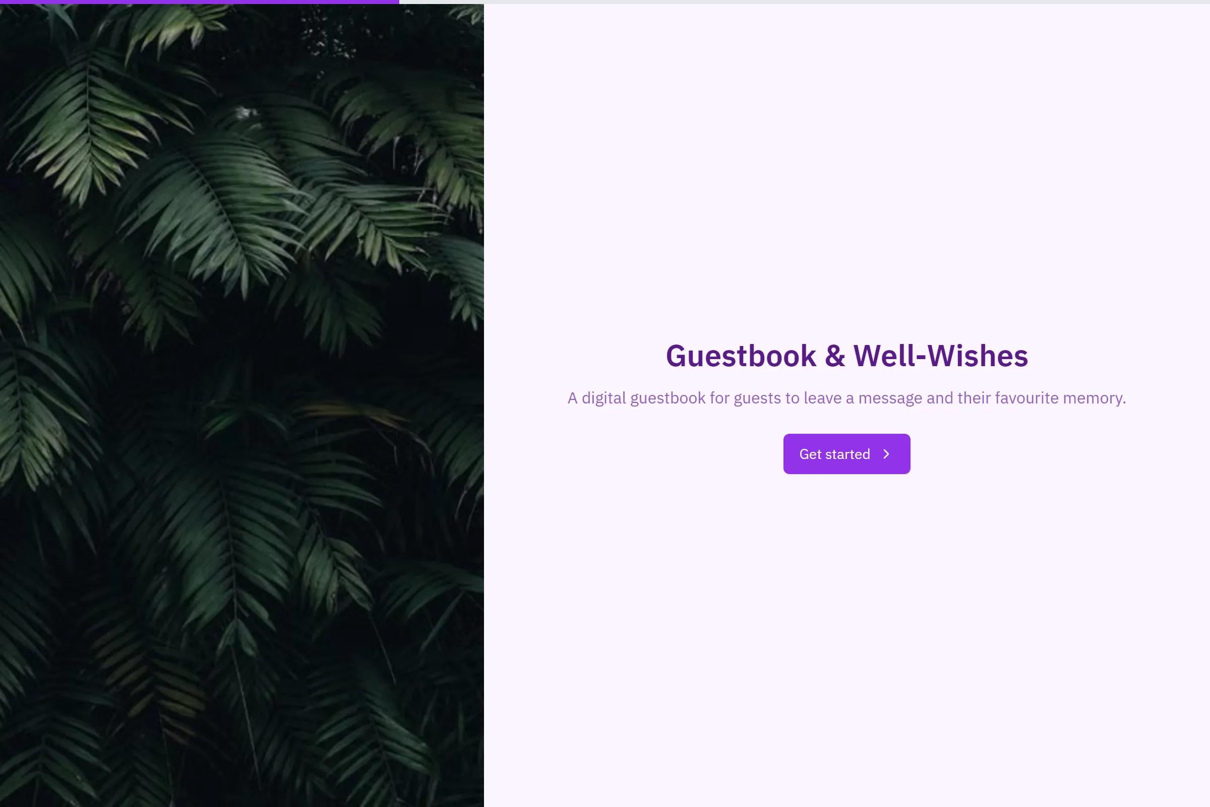 Guestbook & Well-Wishes template preview