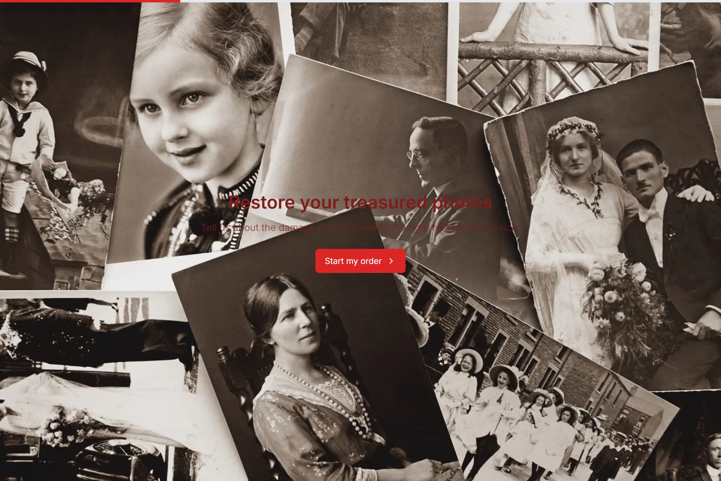 Photo Restoration Order Intake template preview