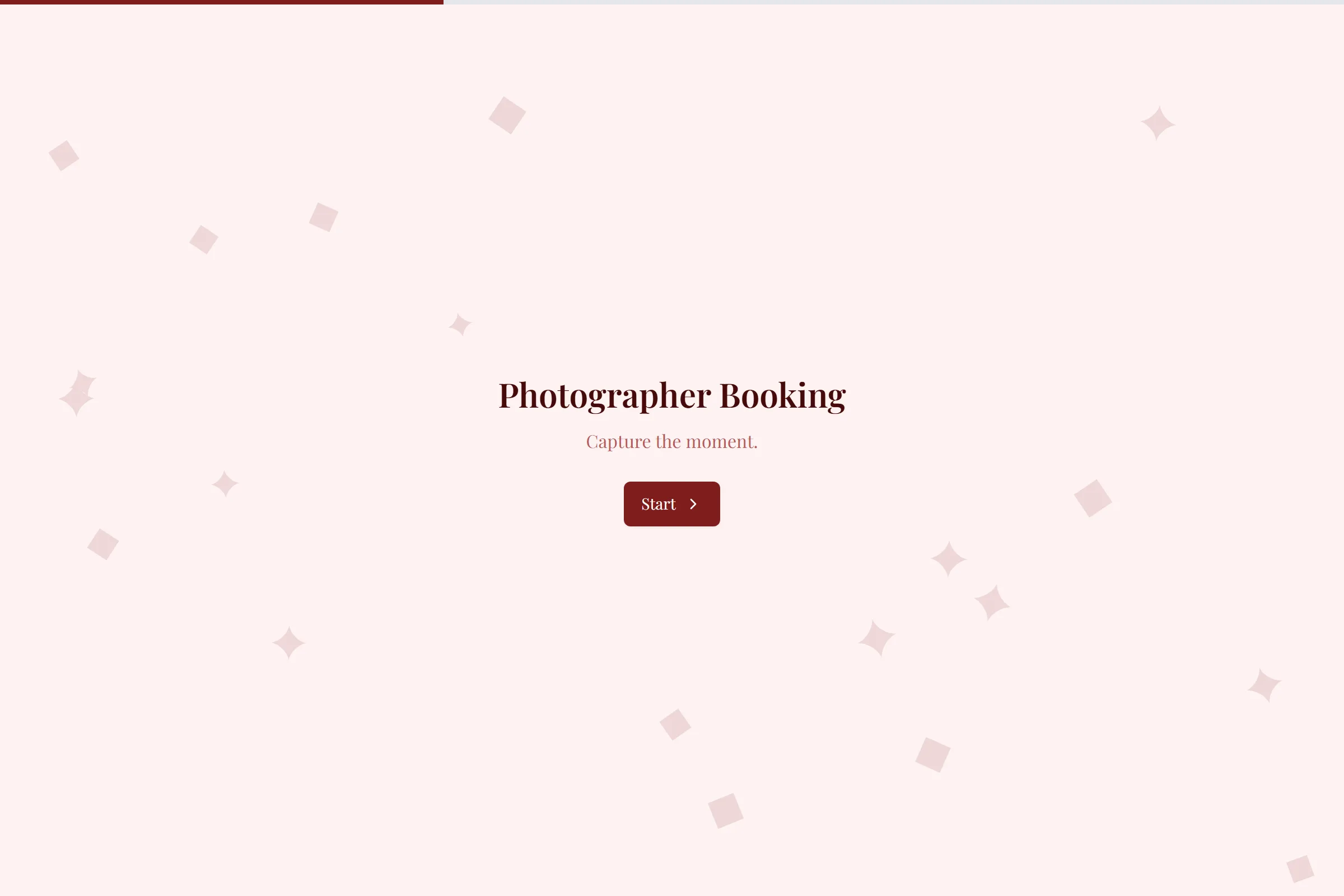 Photographer Booking template preview