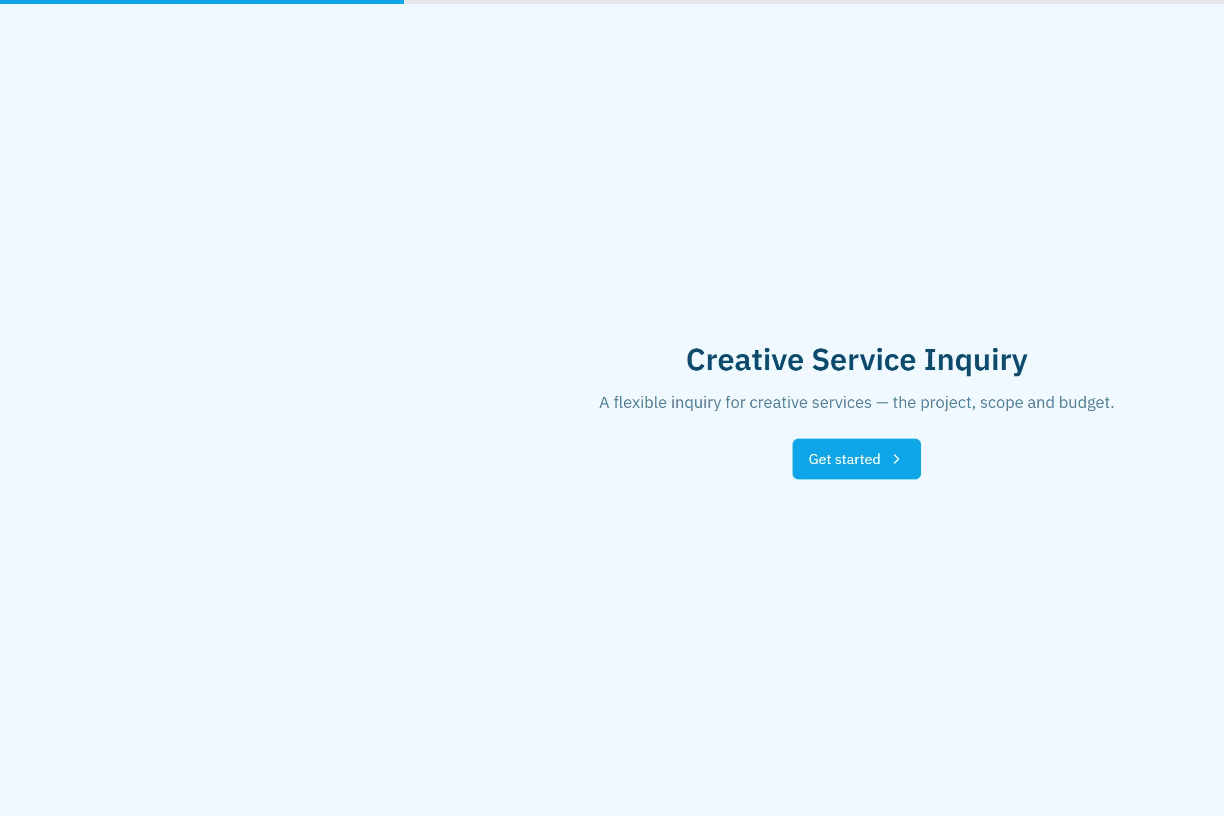 Creative Service Inquiry template preview
