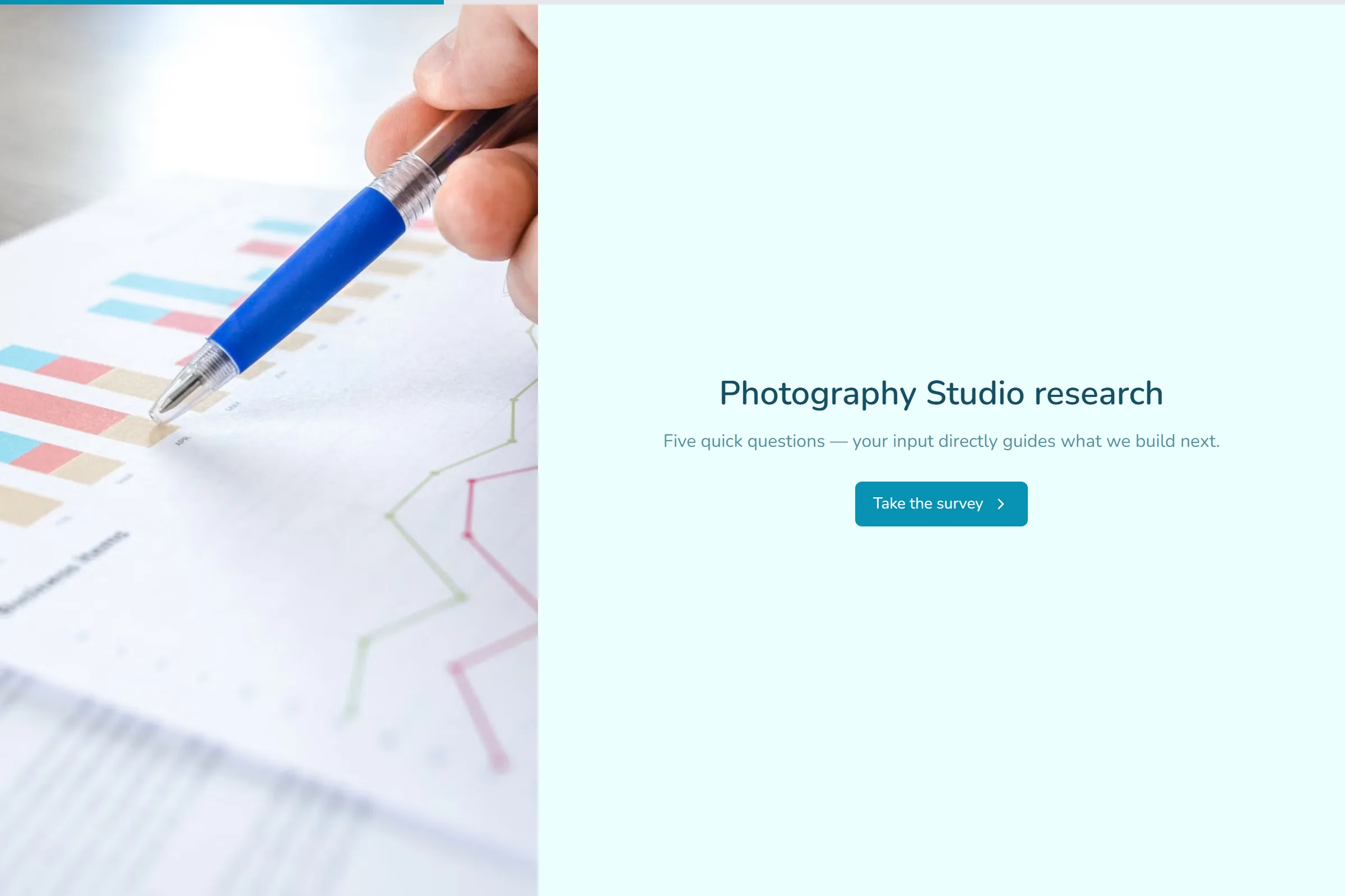 Photography Studio Market Research Survey template preview