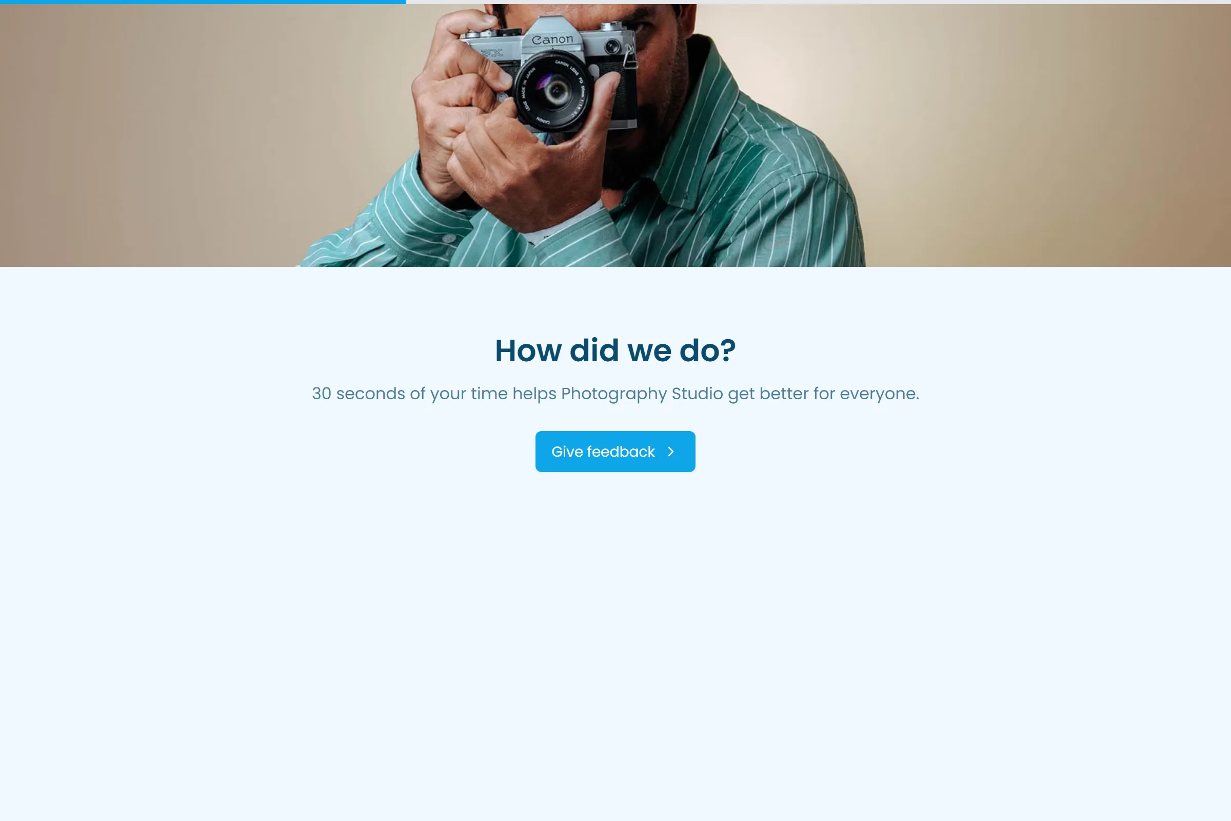 Photography Studio Quick Feedback template preview