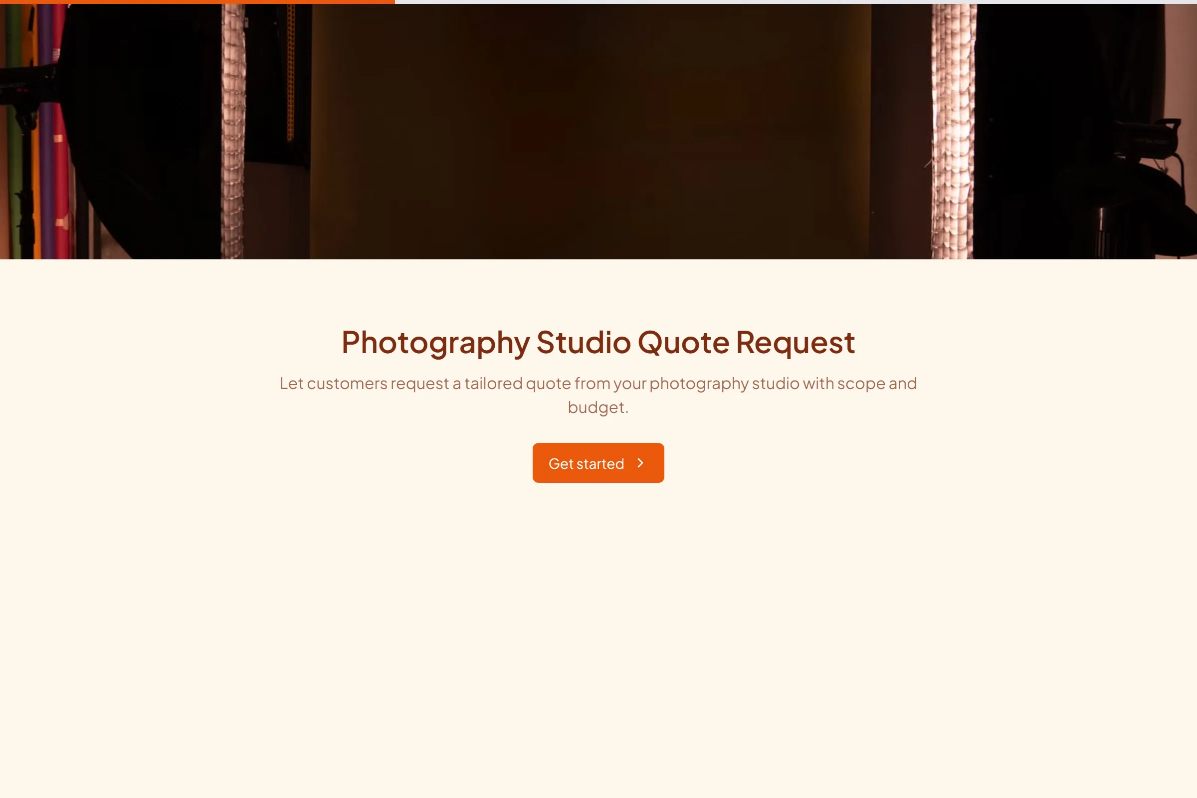Photography Studio Quote Request template preview