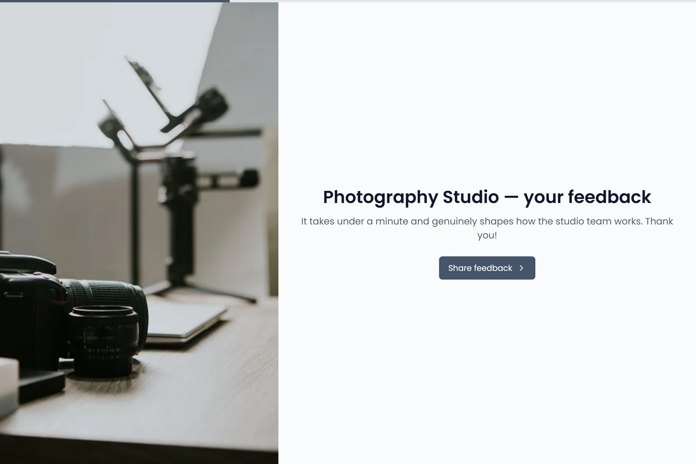 Photography Studio Satisfaction Survey template preview