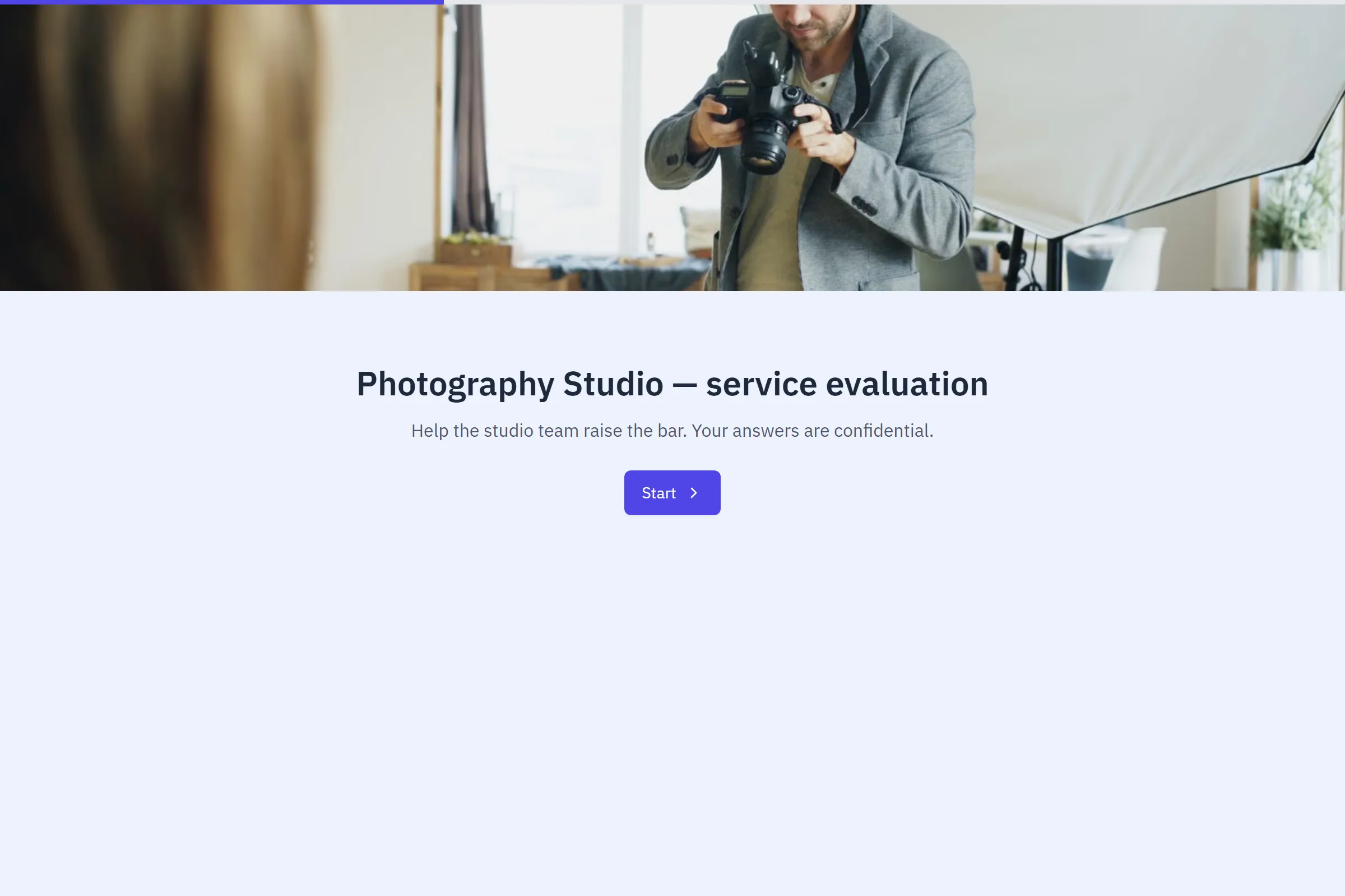 Photography Studio Service Evaluation template preview