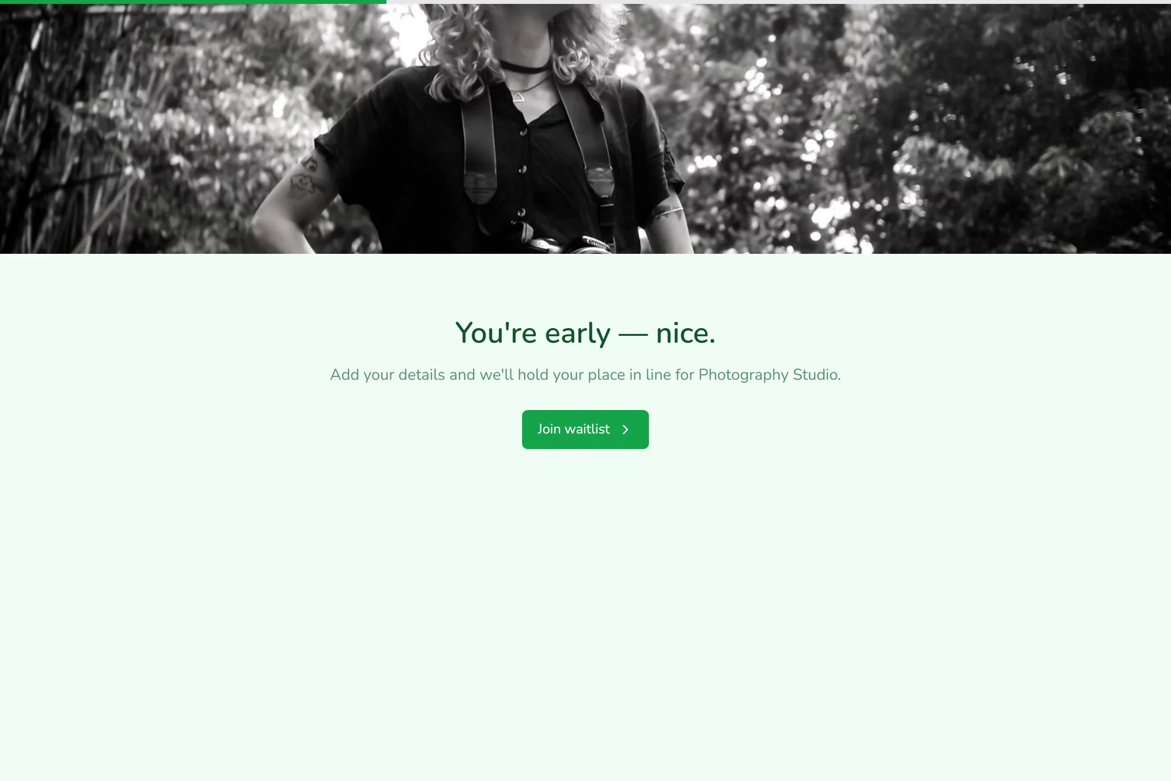 Photography Studio Waitlist template preview