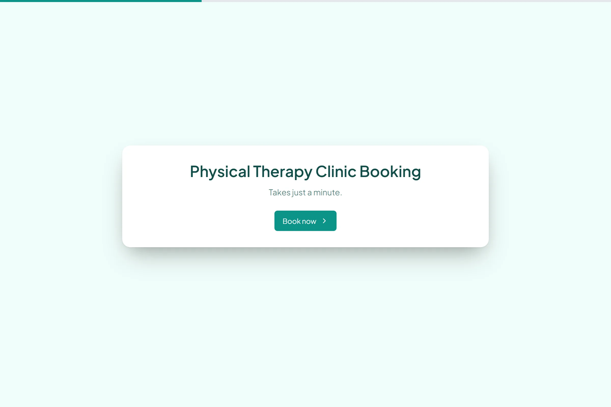 Physical Therapy Clinic Booking template preview