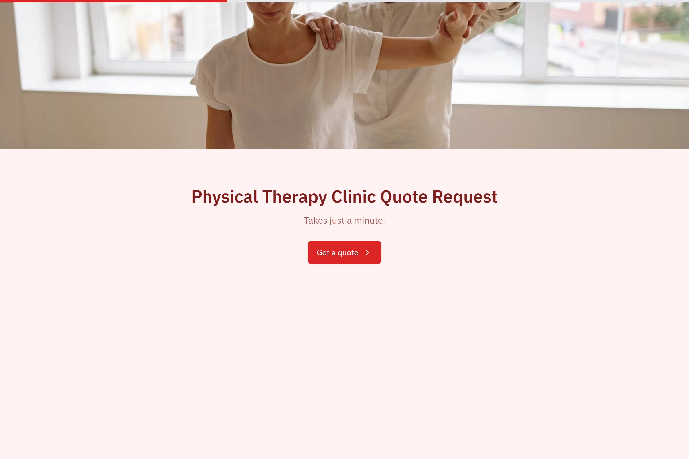 Physical Therapy Clinic Quote Request template preview