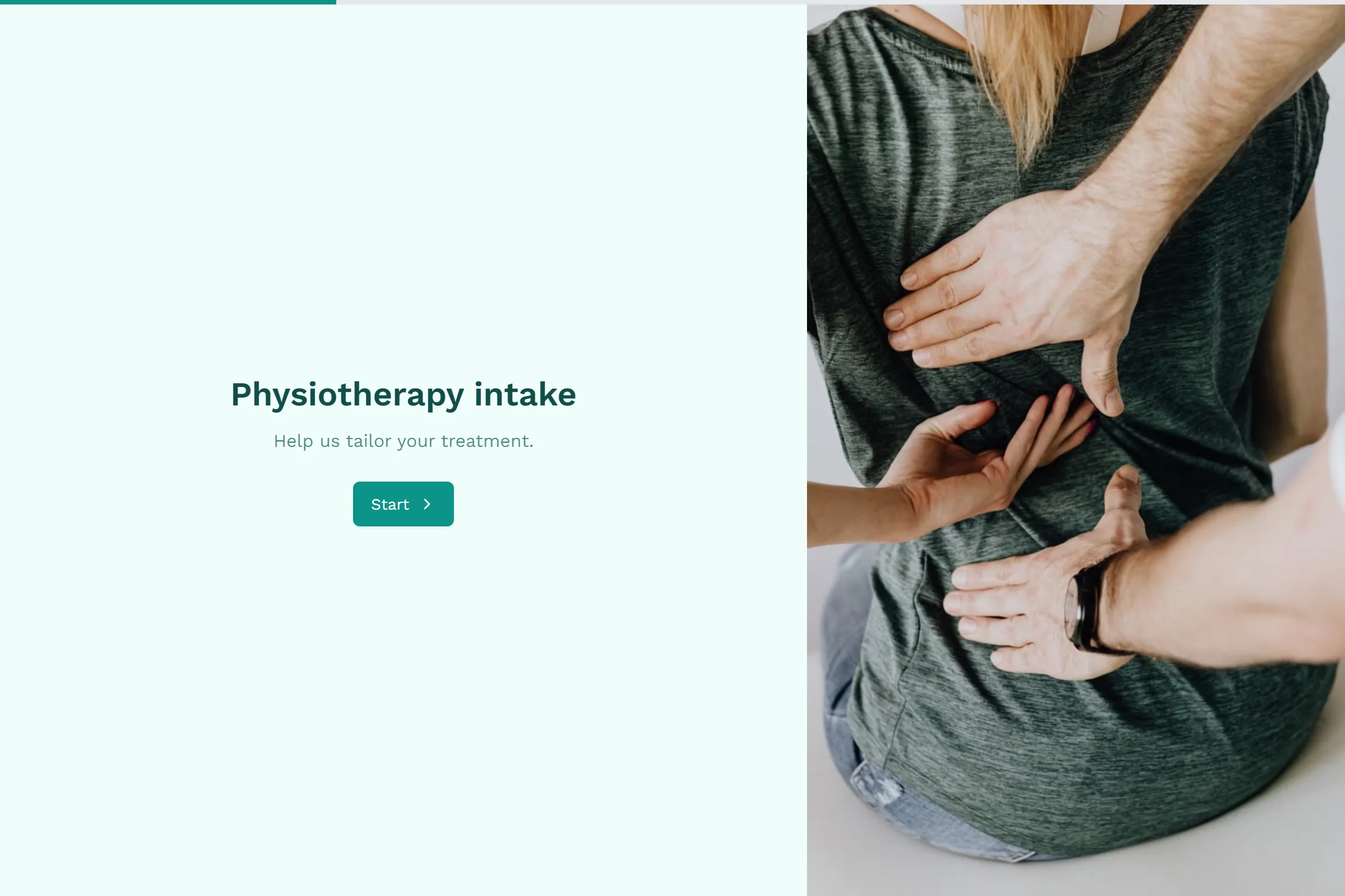 Physiotherapy Intake template preview