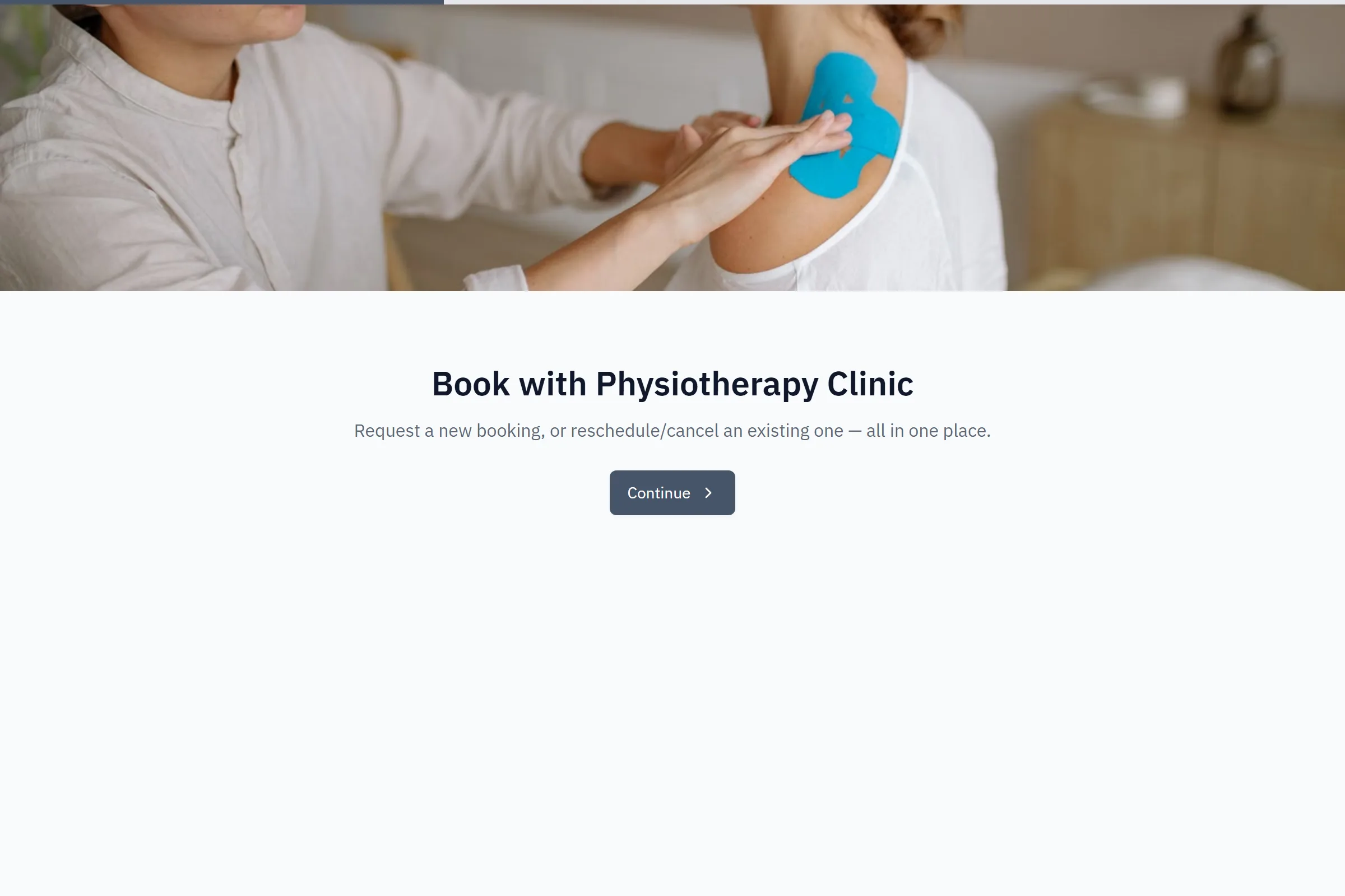 Physiotherapy Clinic Reschedule / Cancel Request template preview