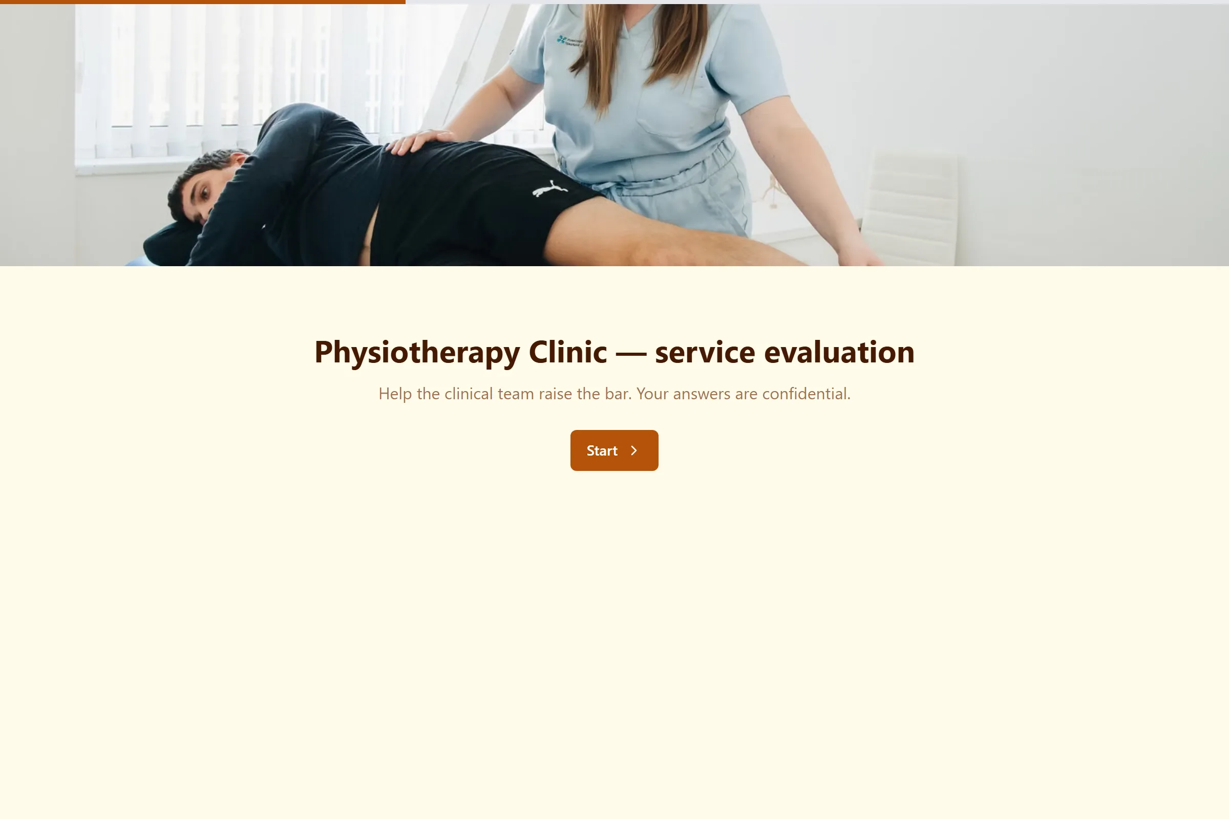 Physiotherapy Clinic Service Evaluation template preview