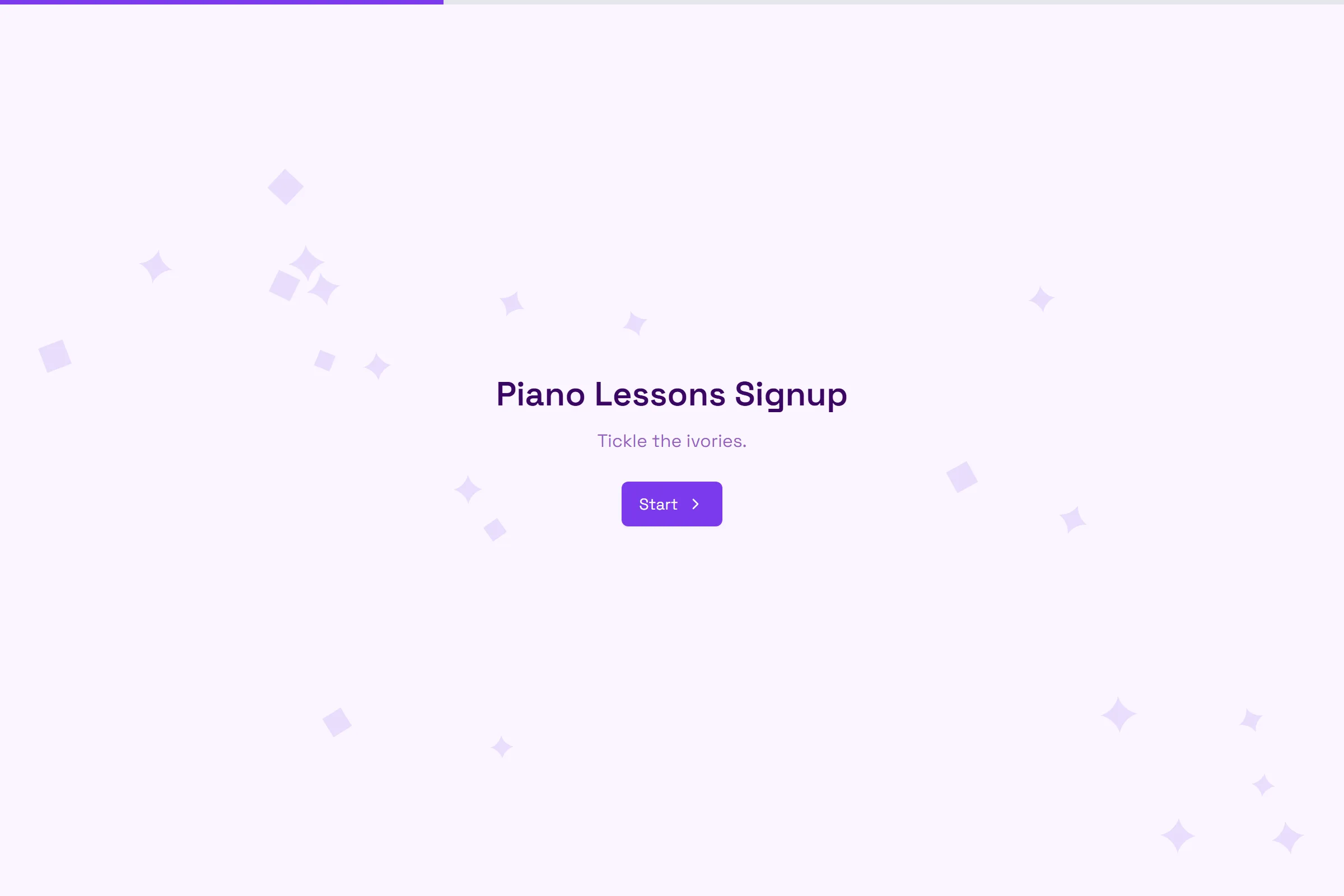 Piano Lessons Signup template preview
