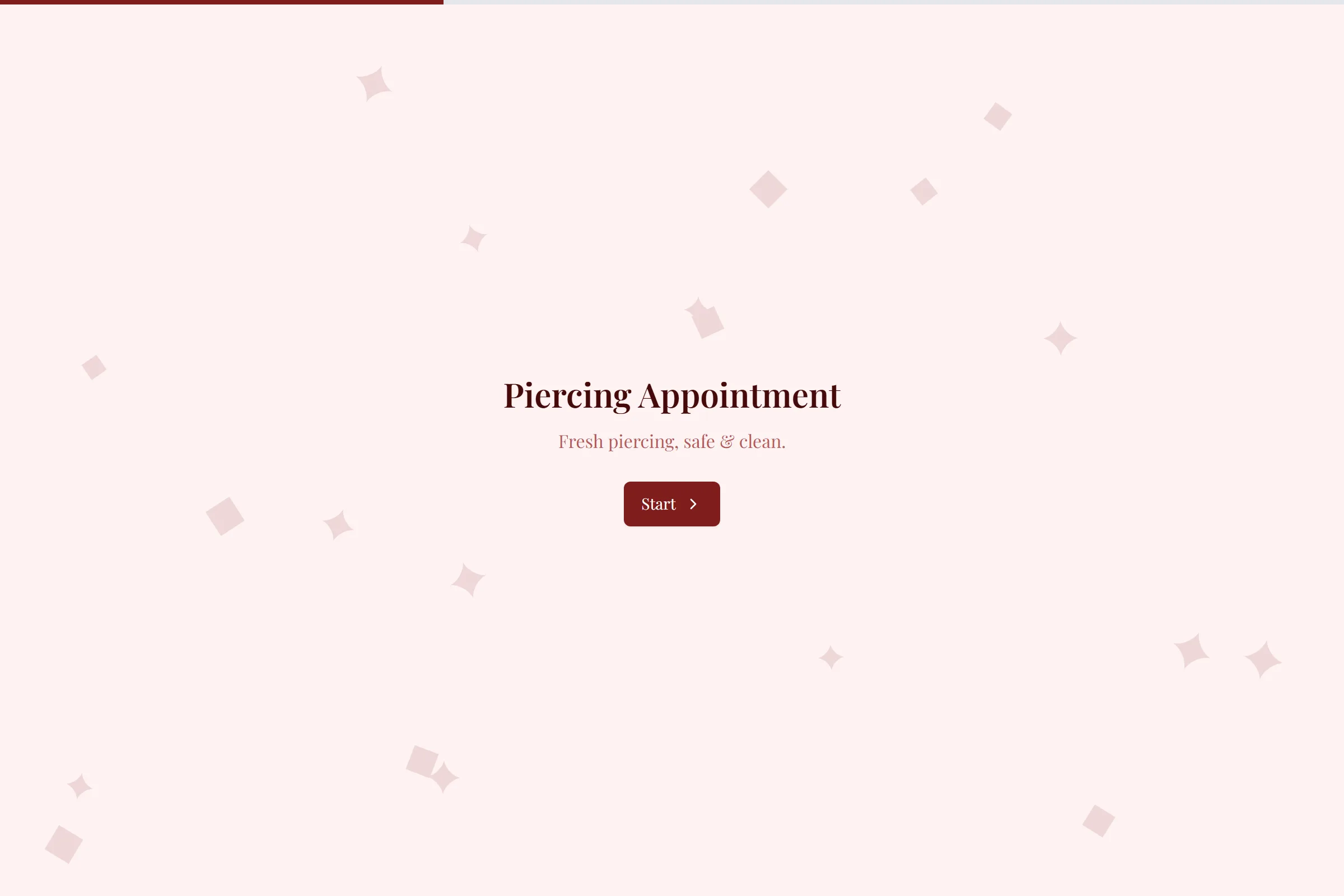 Piercing Appointment template preview