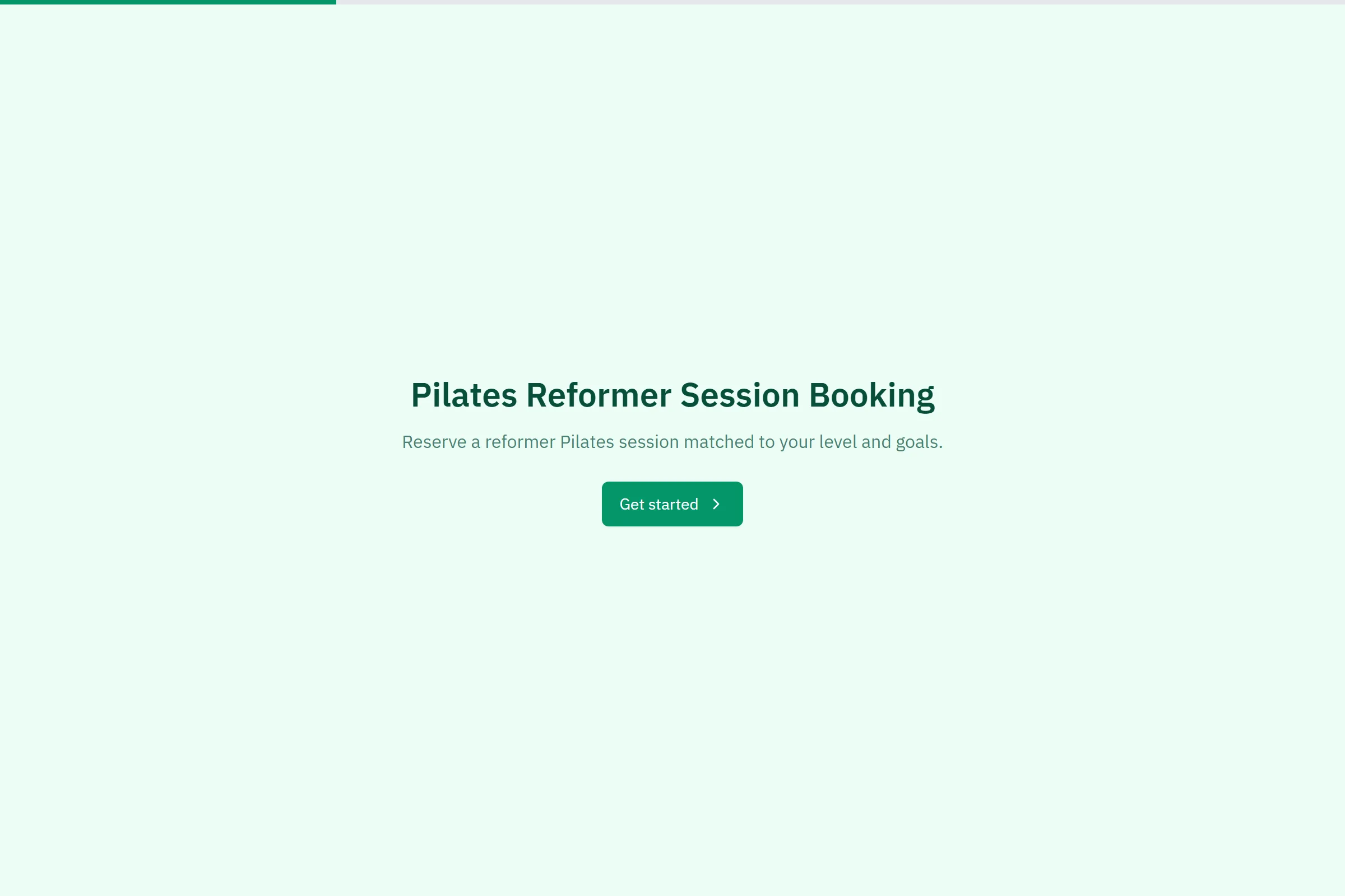 Pilates Reformer Session Booking template preview
