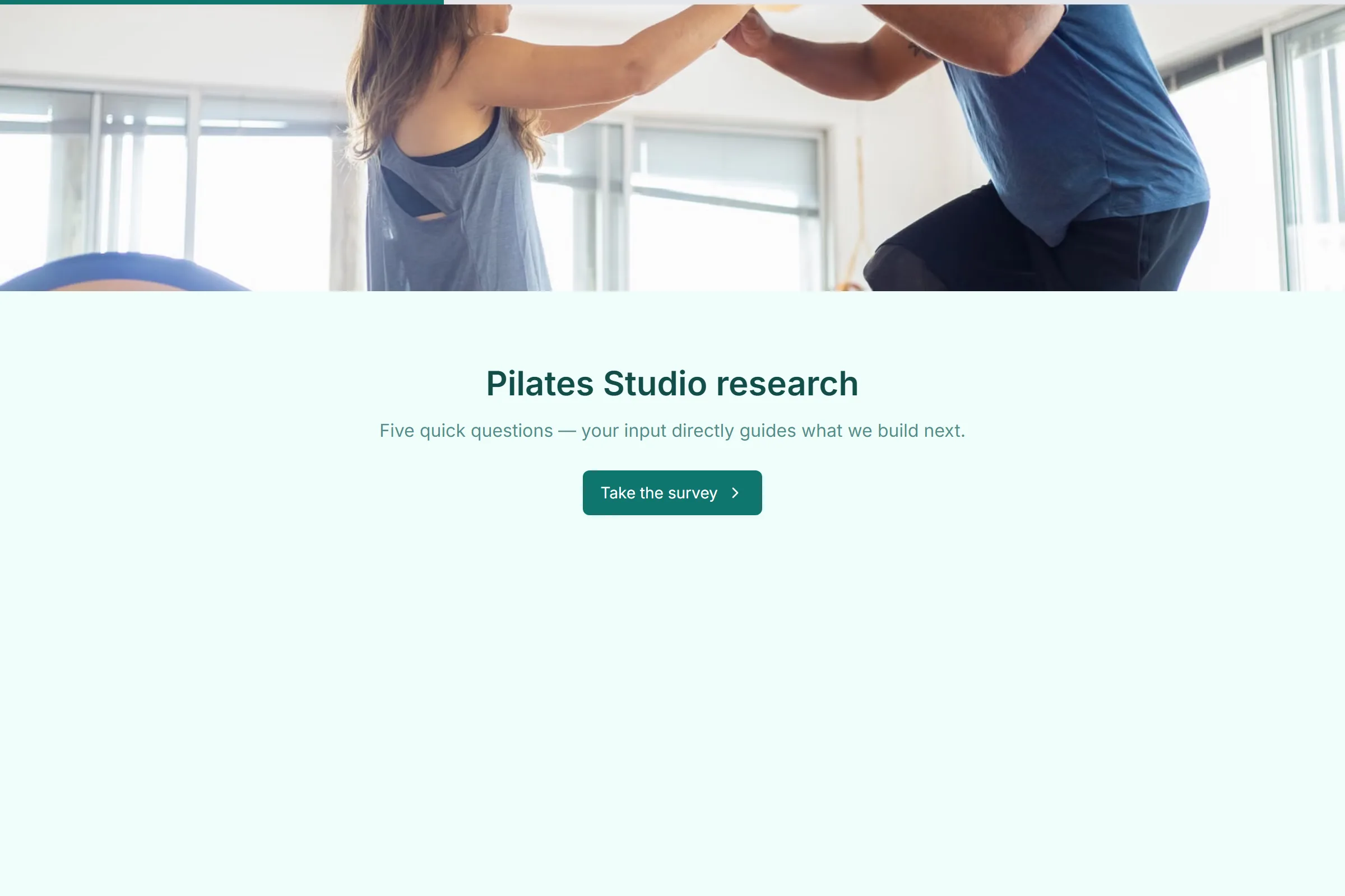 Pilates Studio Market Research Survey template preview