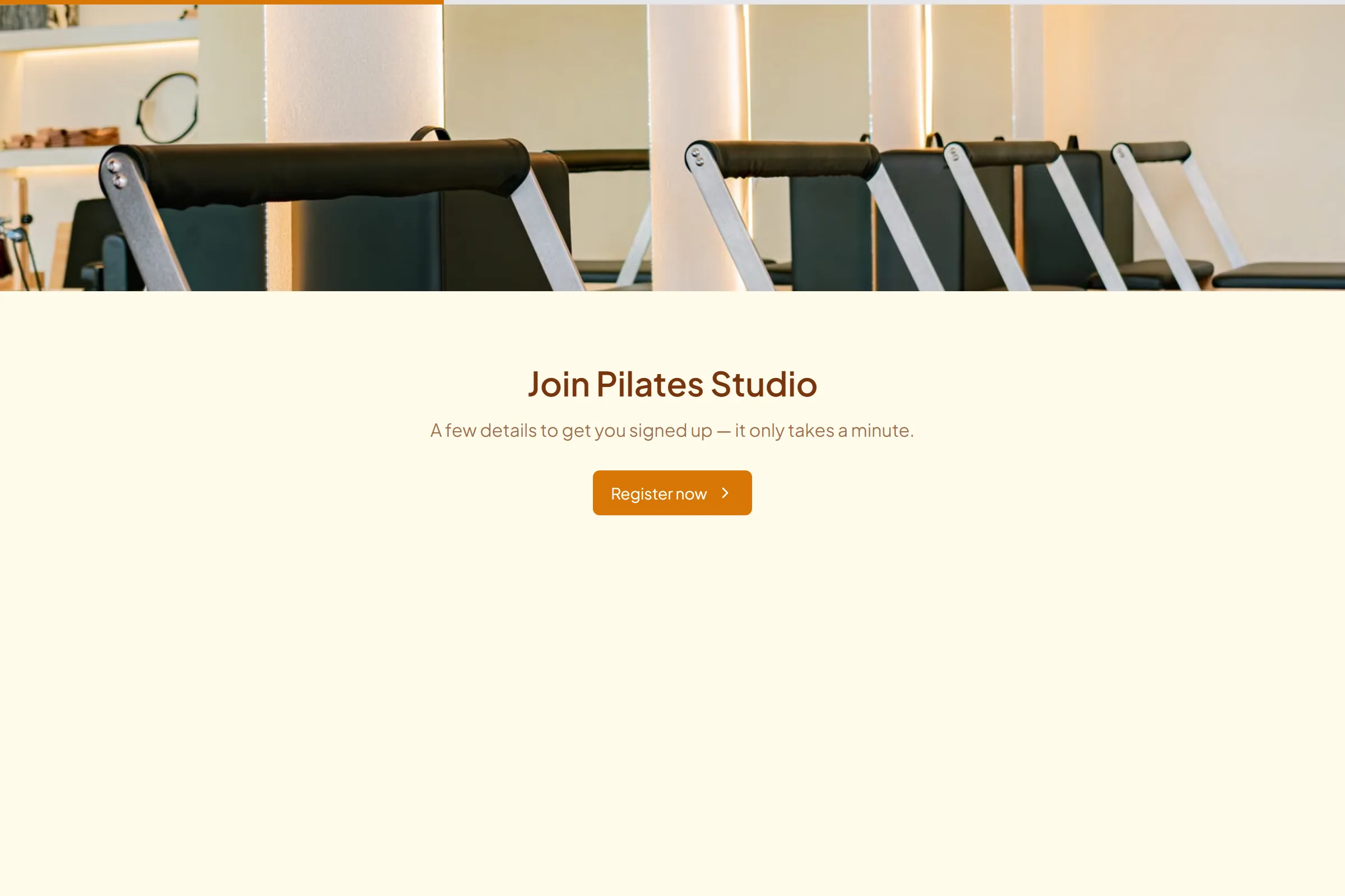 Pilates Studio Membership Application template preview