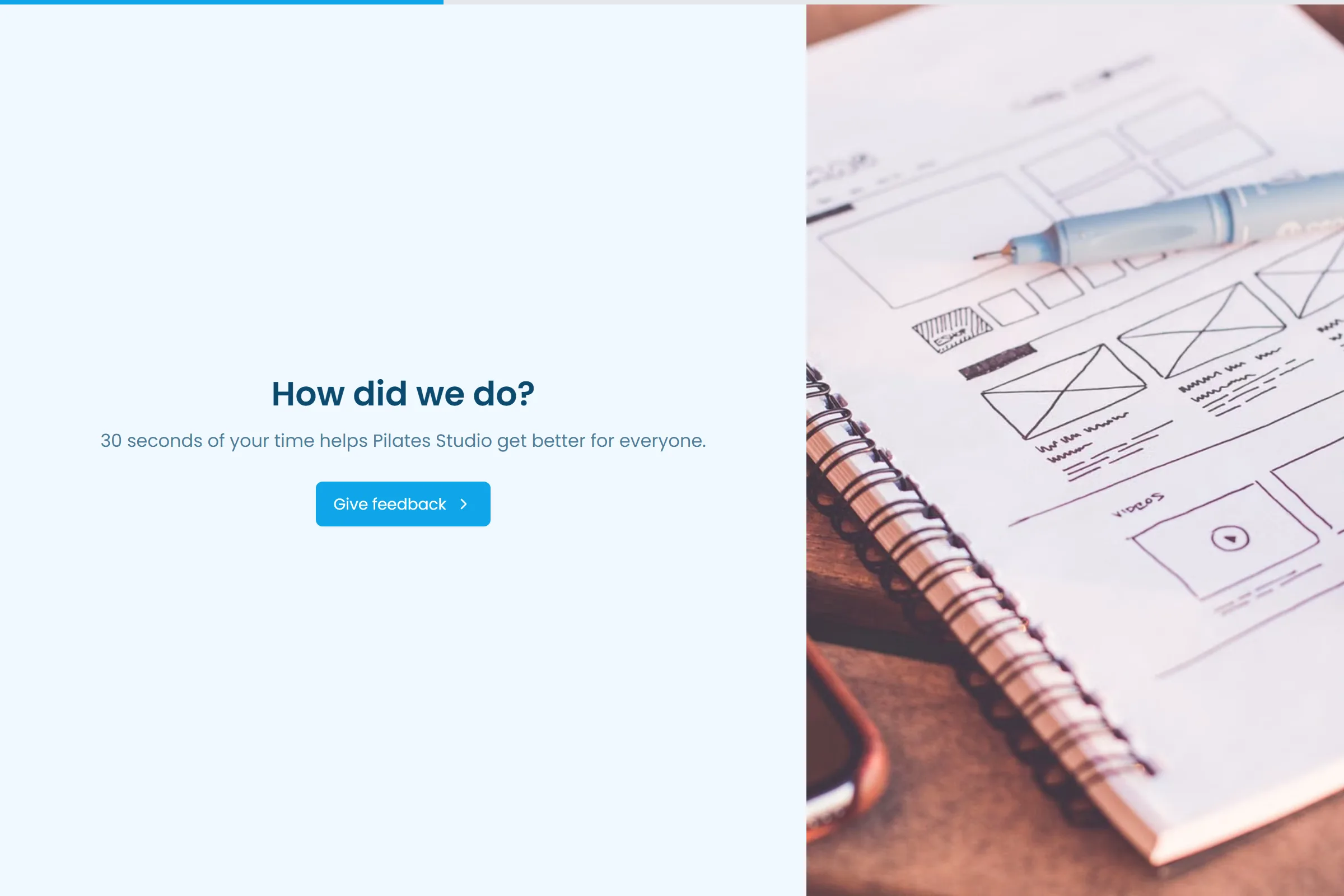 Pilates Studio Quick Feedback template preview
