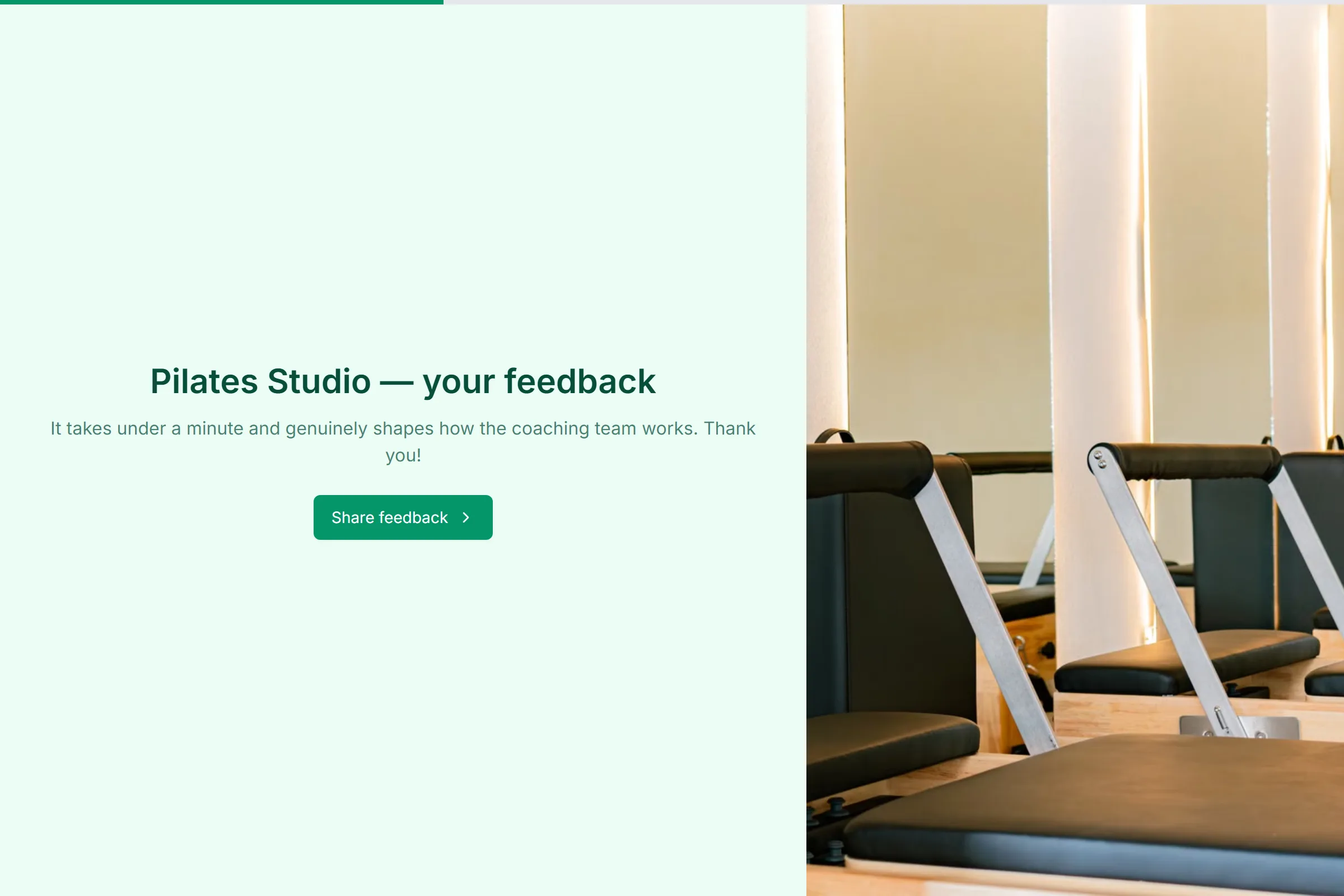 Pilates Studio Satisfaction Survey template preview