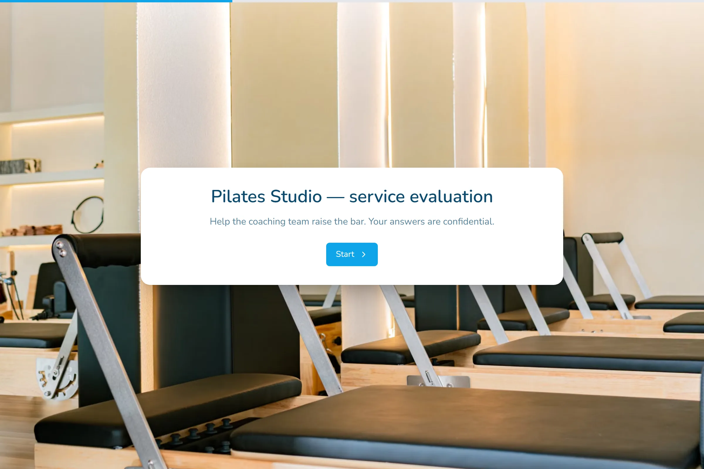 Pilates Studio Service Evaluation template preview