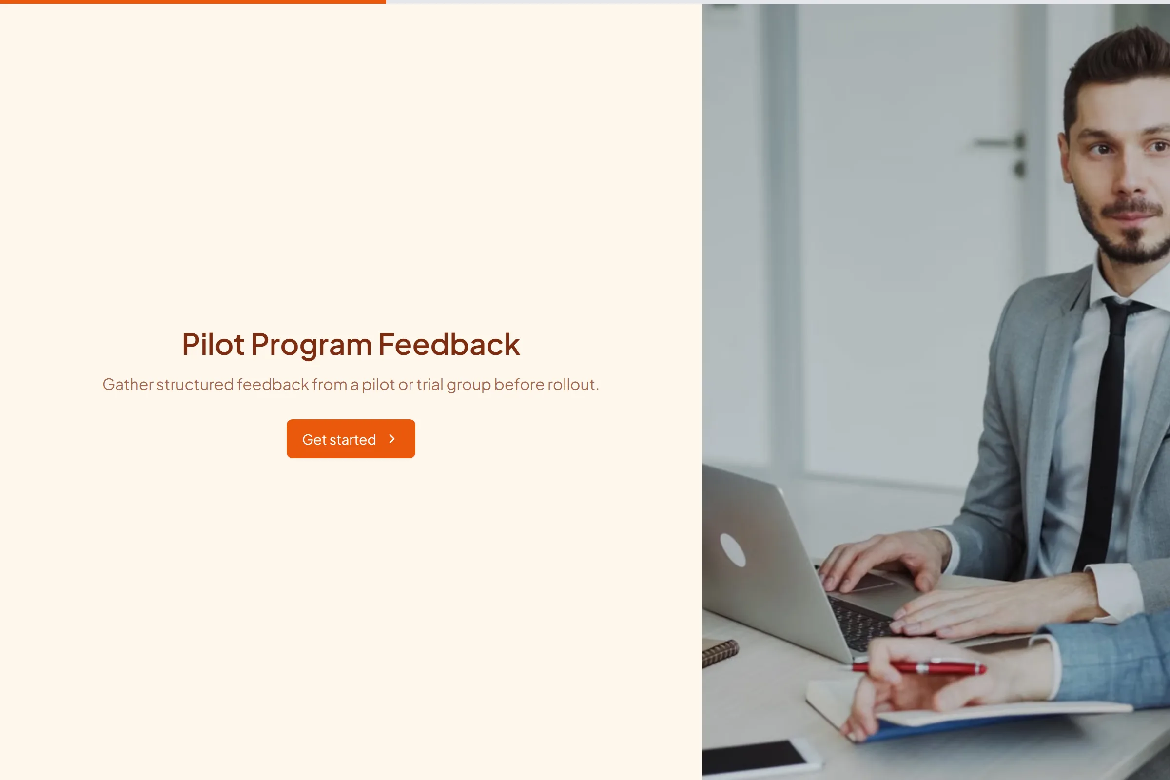 Pilot Program Feedback template preview