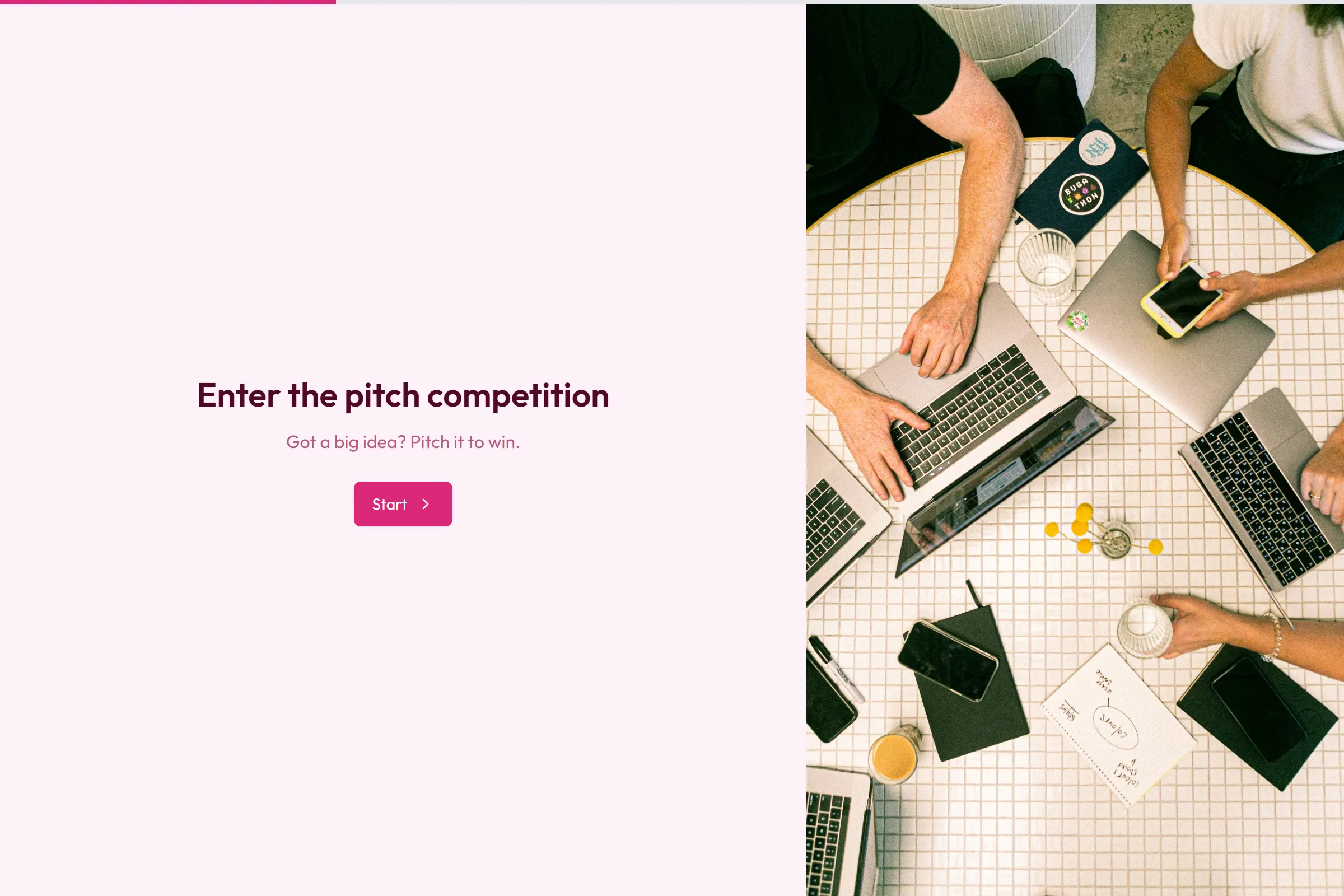 Pitch Competition Entry template preview