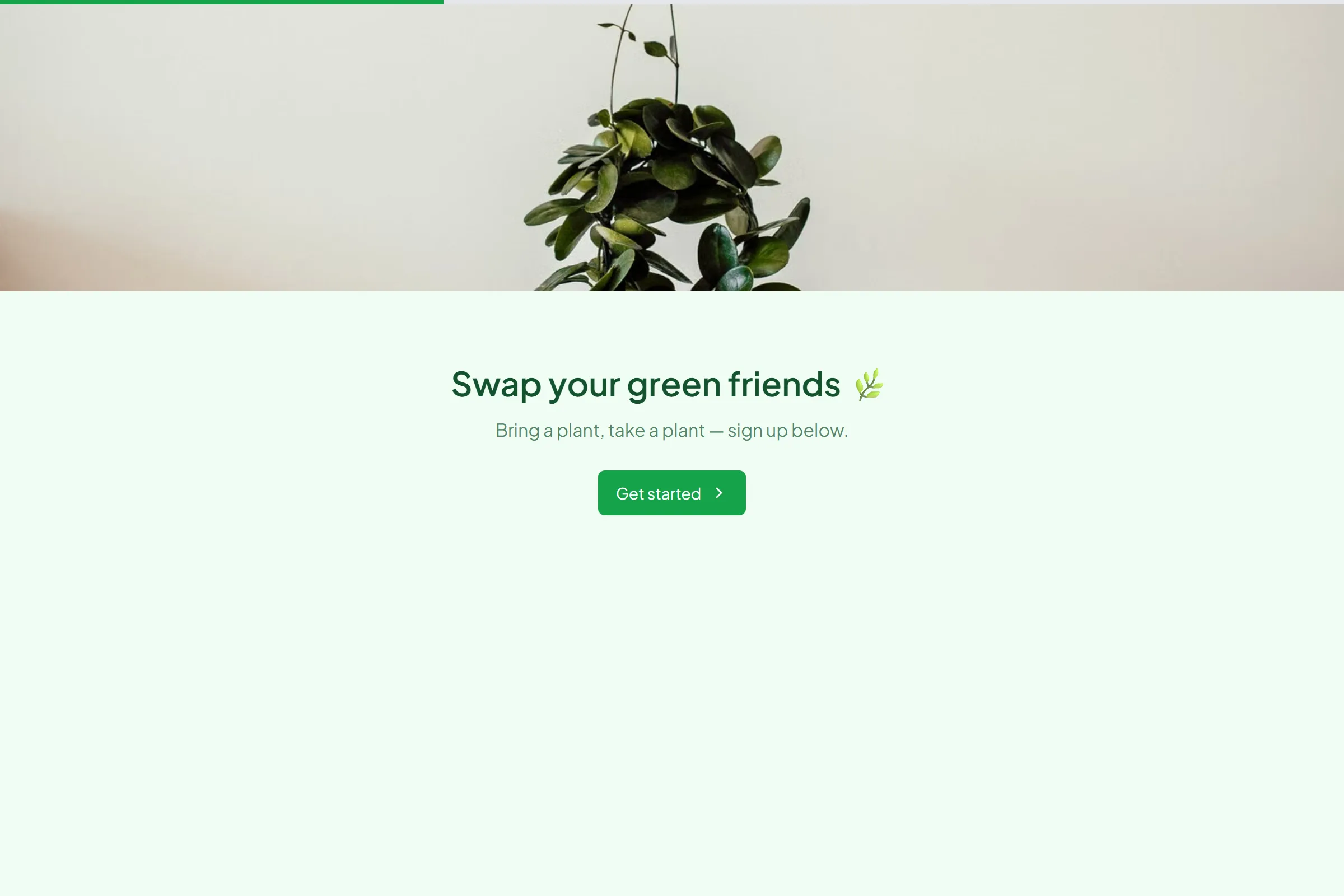 Plant Swap Signup template preview