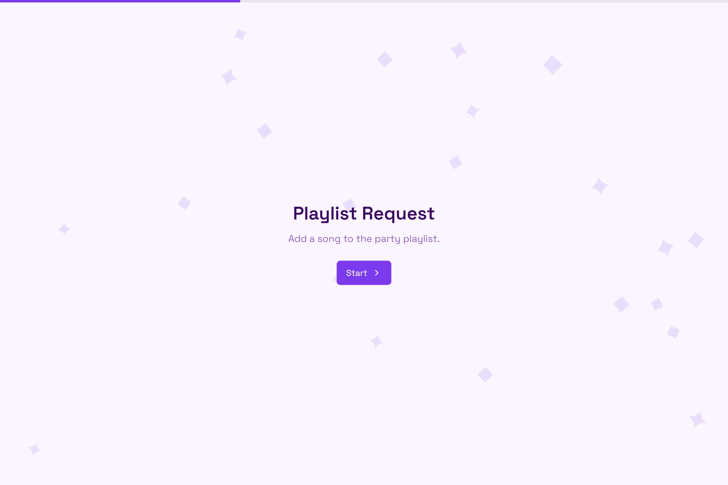 Playlist Request template preview