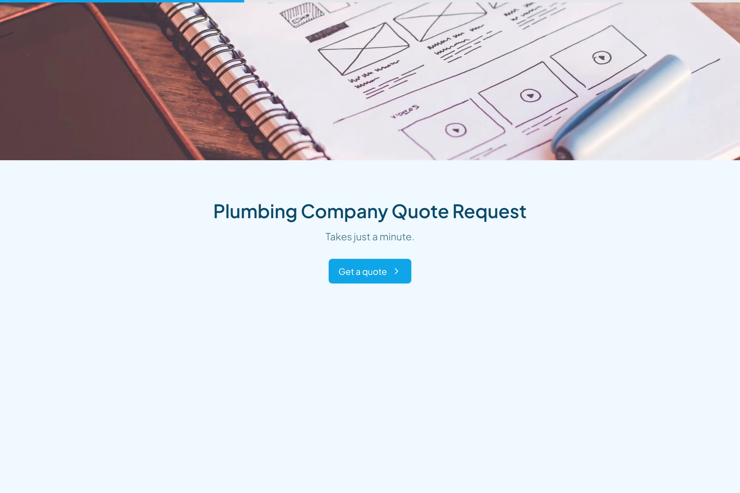 Plumbing Company Quote Request template preview