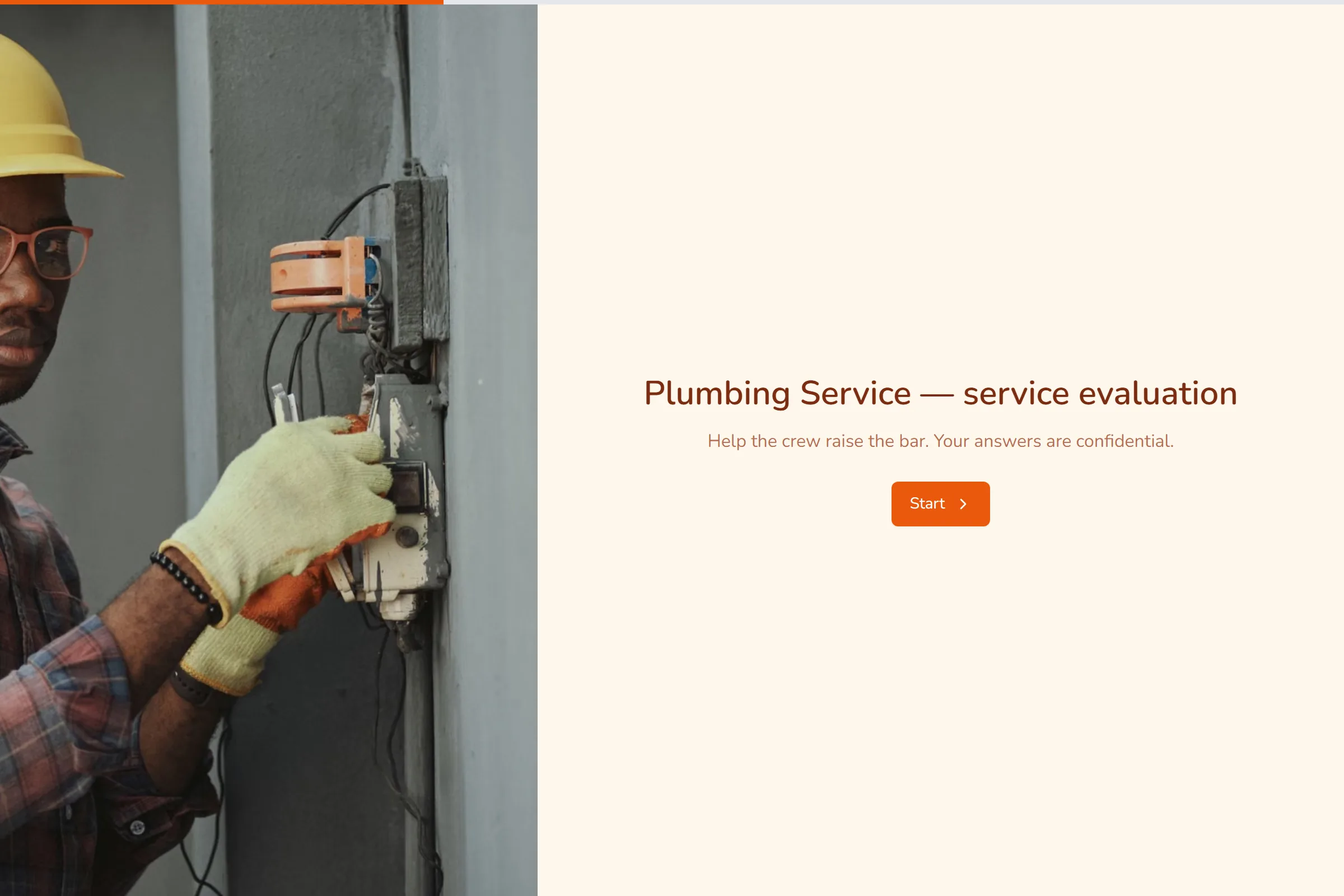 Plumbing Service Service Evaluation template preview
