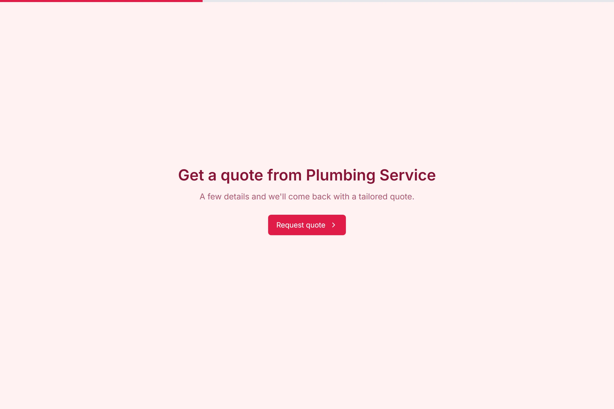 Plumbing Service Site Survey Request template preview