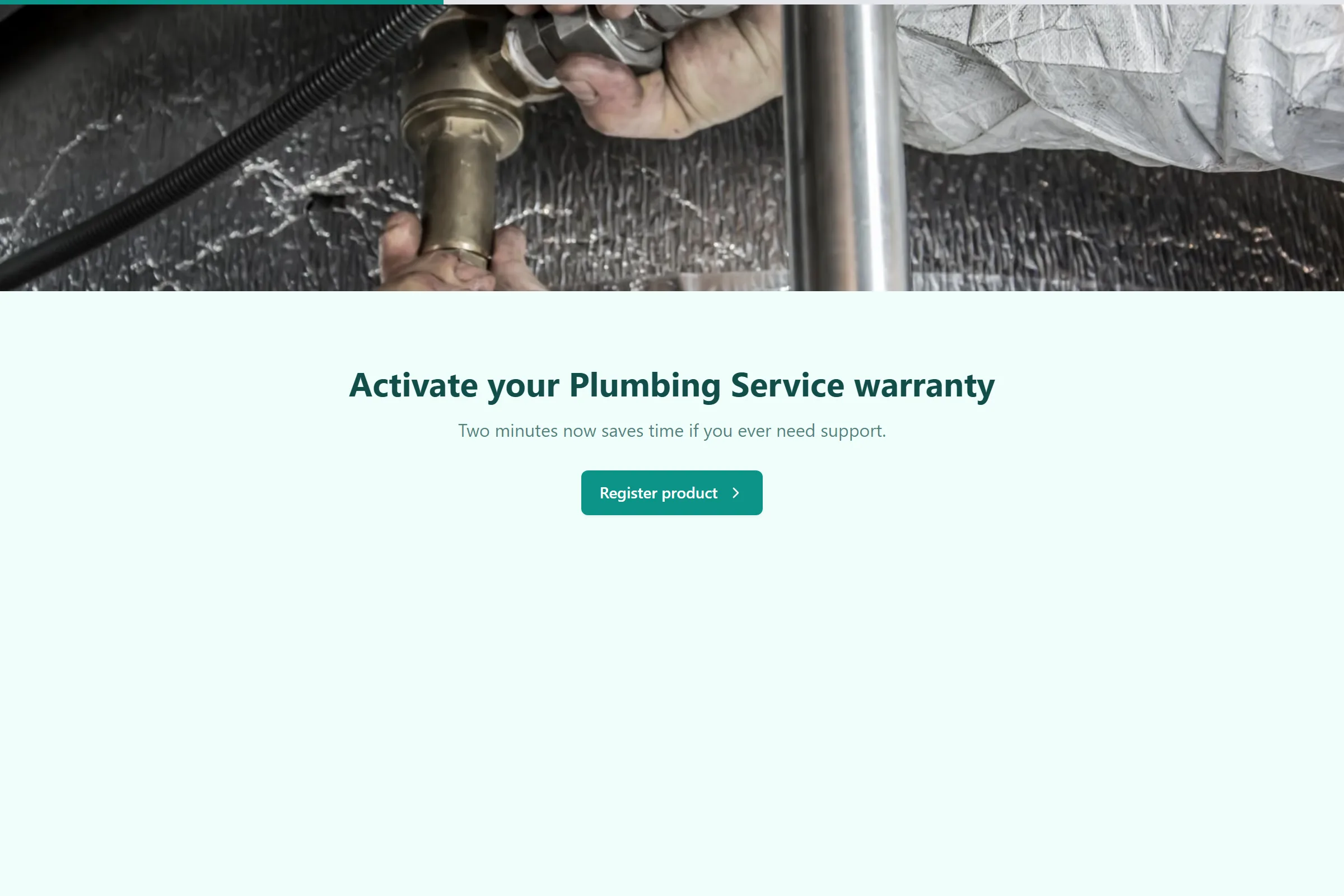 Plumbing Service Warranty Registration template preview