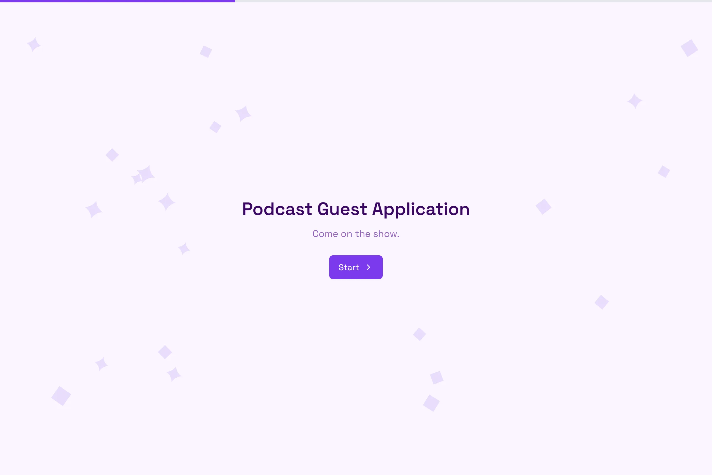 Podcast Guest Application template preview