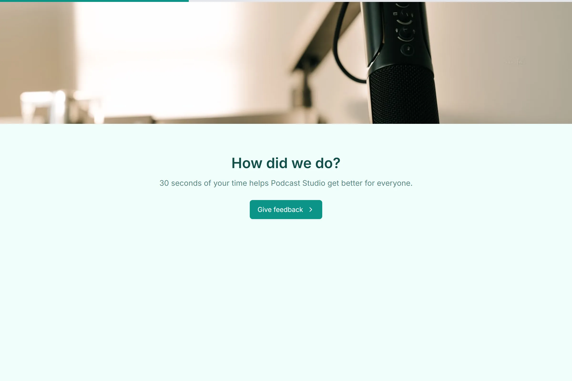 Podcast Studio Quick Feedback template preview