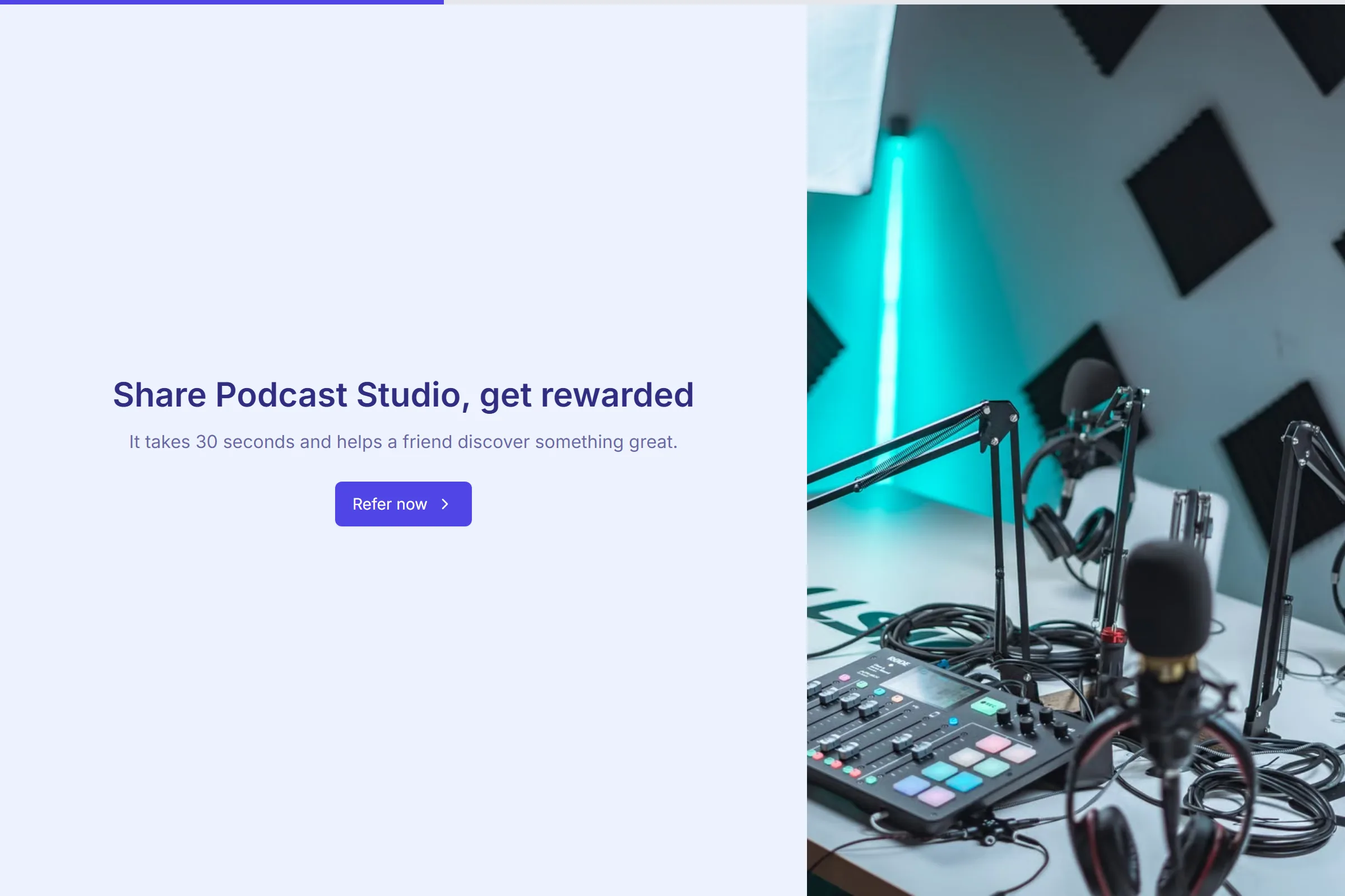 Podcast Studio Referral Form template preview
